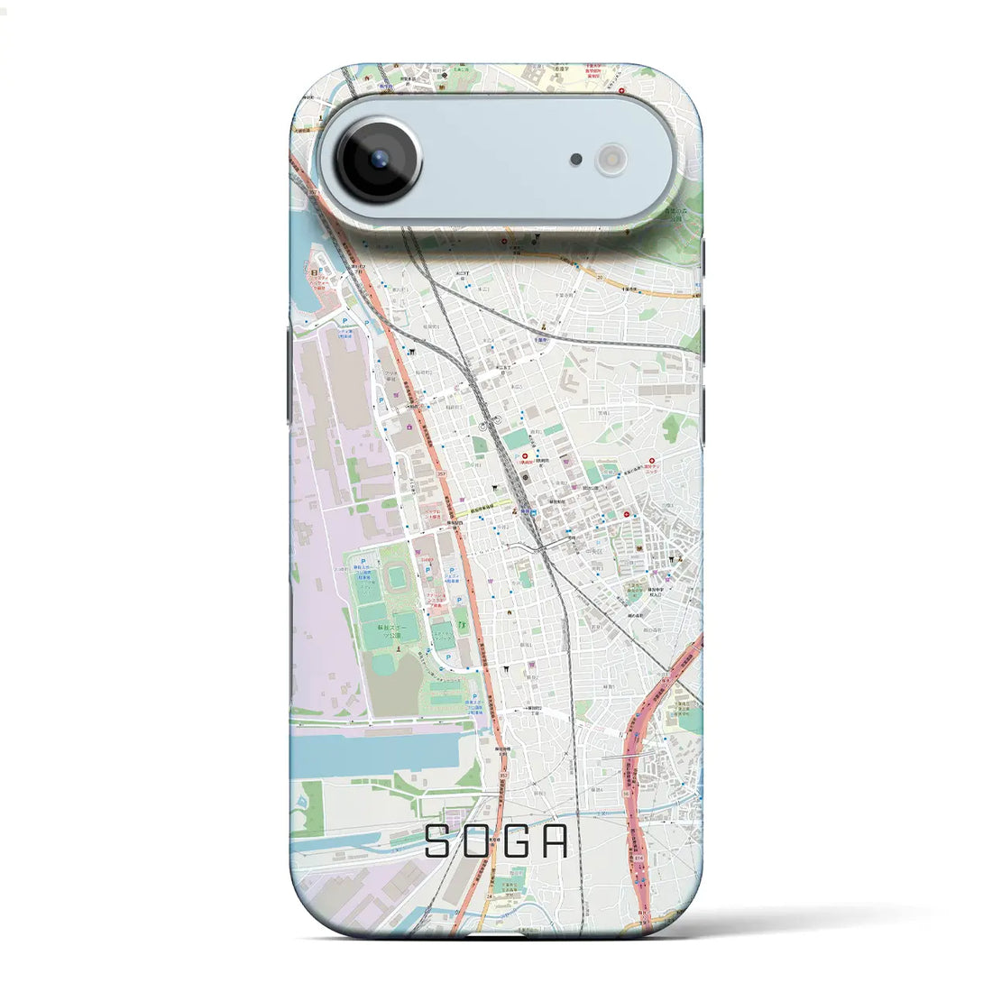 【蘇我(千葉県)】地図柄iPhoneケース(バックカバータイプ)ナチュラル・iPhone 17 Pro Max 用