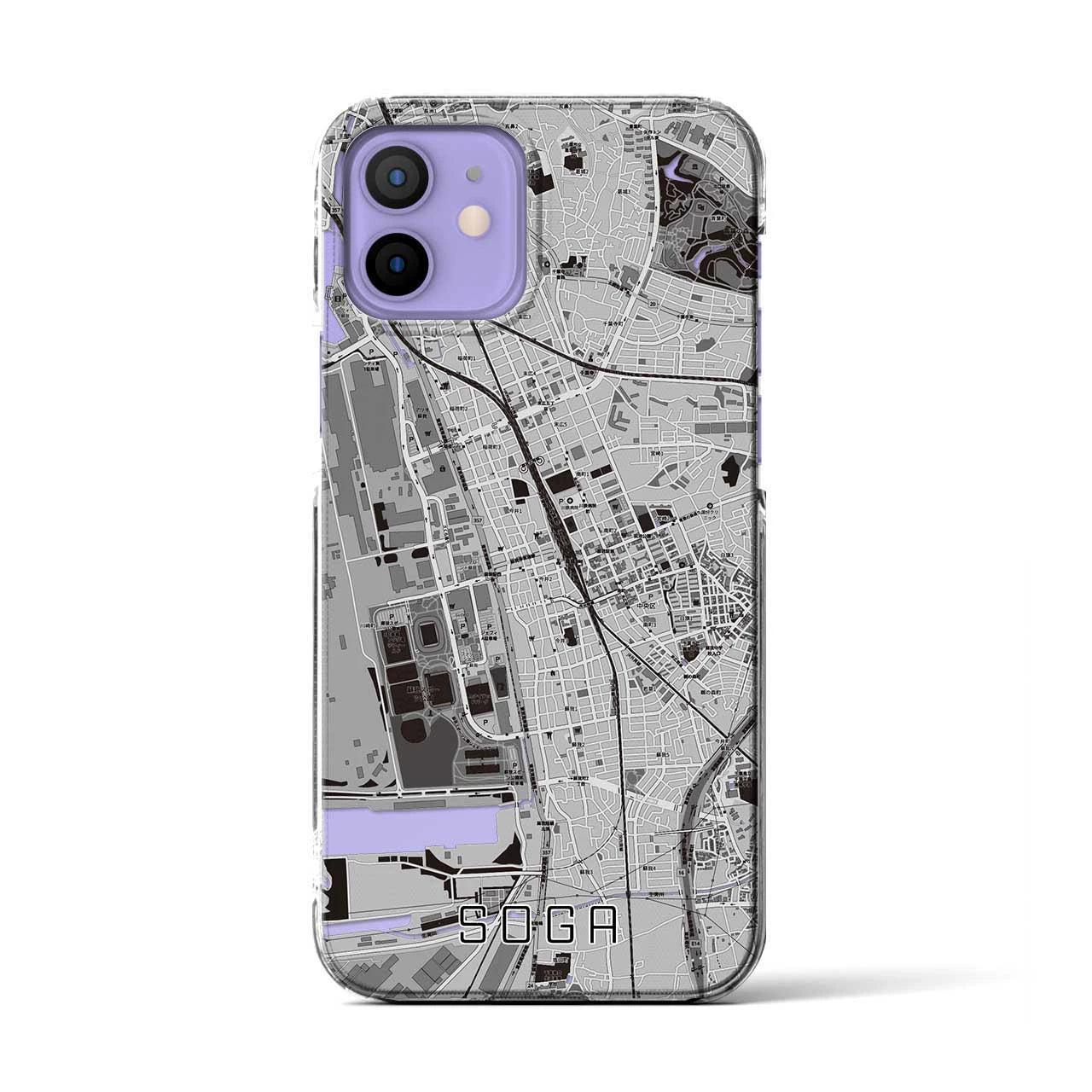 【蘇我(千葉県)】地図柄iPhoneケース(クリアタイプ)