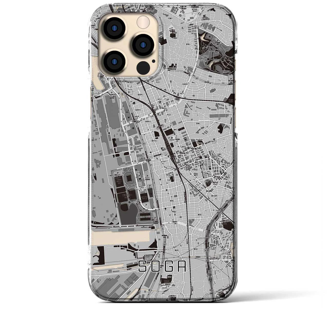 【蘇我(千葉県)】地図柄iPhoneケース(クリアタイプ)