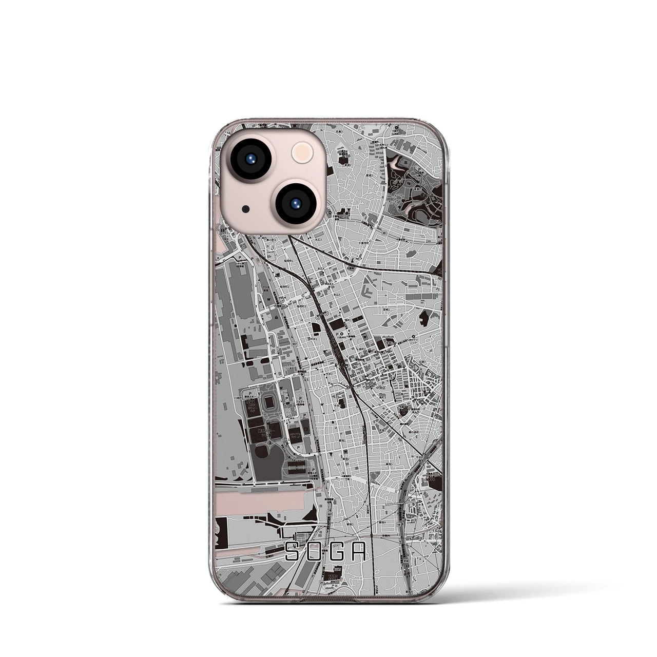 【蘇我(千葉県)】地図柄iPhoneケース(クリアタイプ)