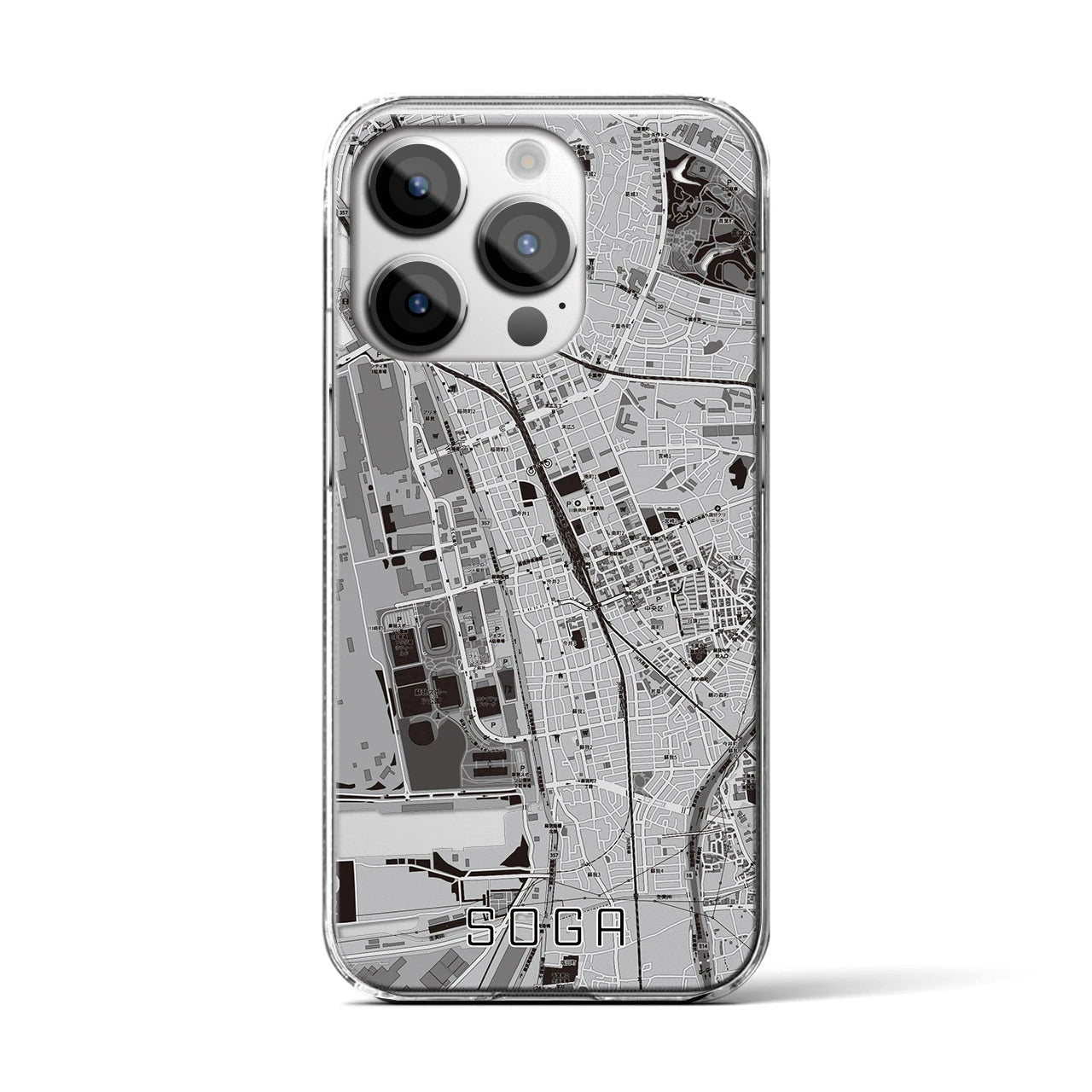 【蘇我(千葉県)】地図柄iPhoneケース(クリアタイプ)