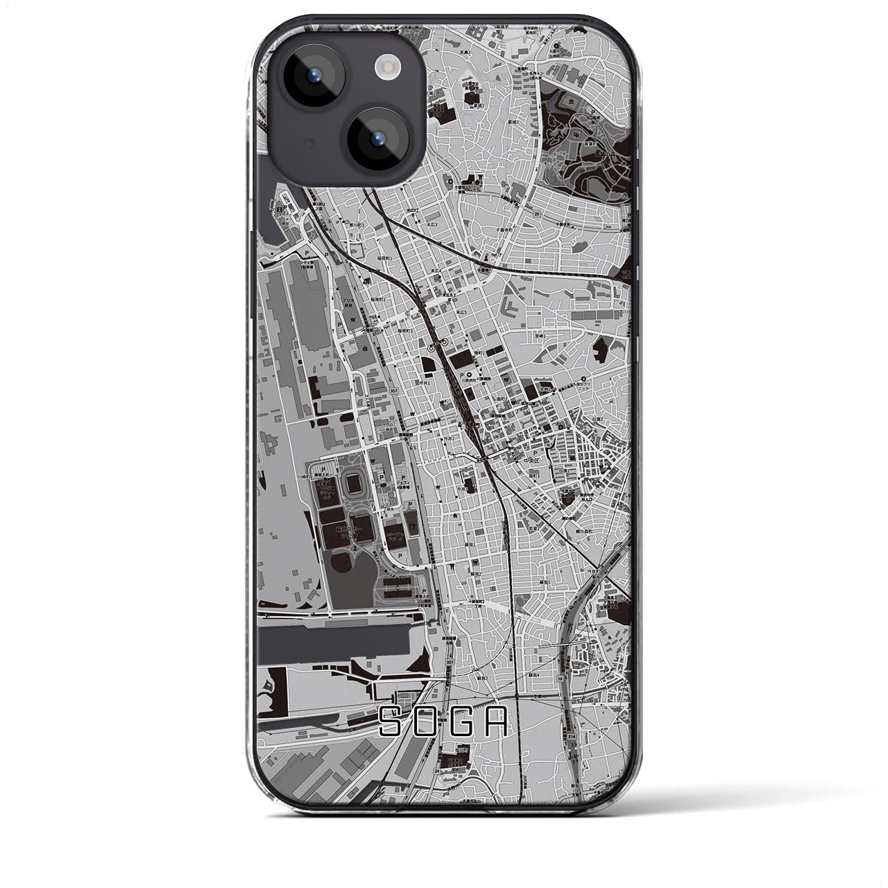 【蘇我(千葉県)】地図柄iPhoneケース(クリアタイプ)