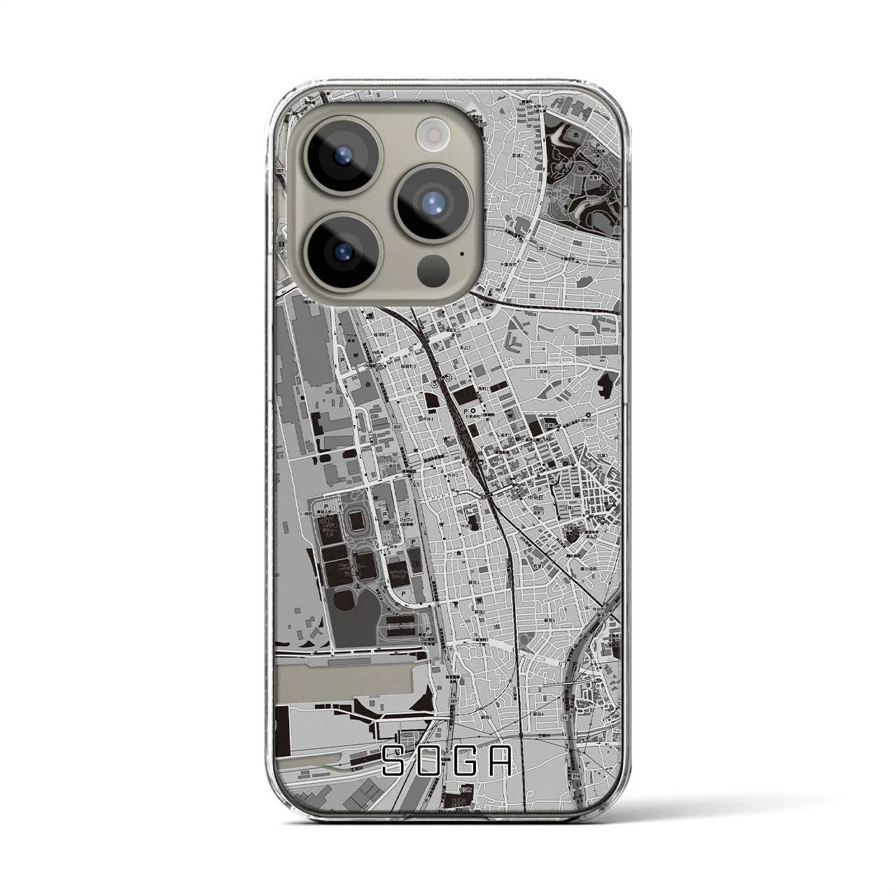 【蘇我(千葉県)】地図柄iPhoneケース(クリアタイプ)