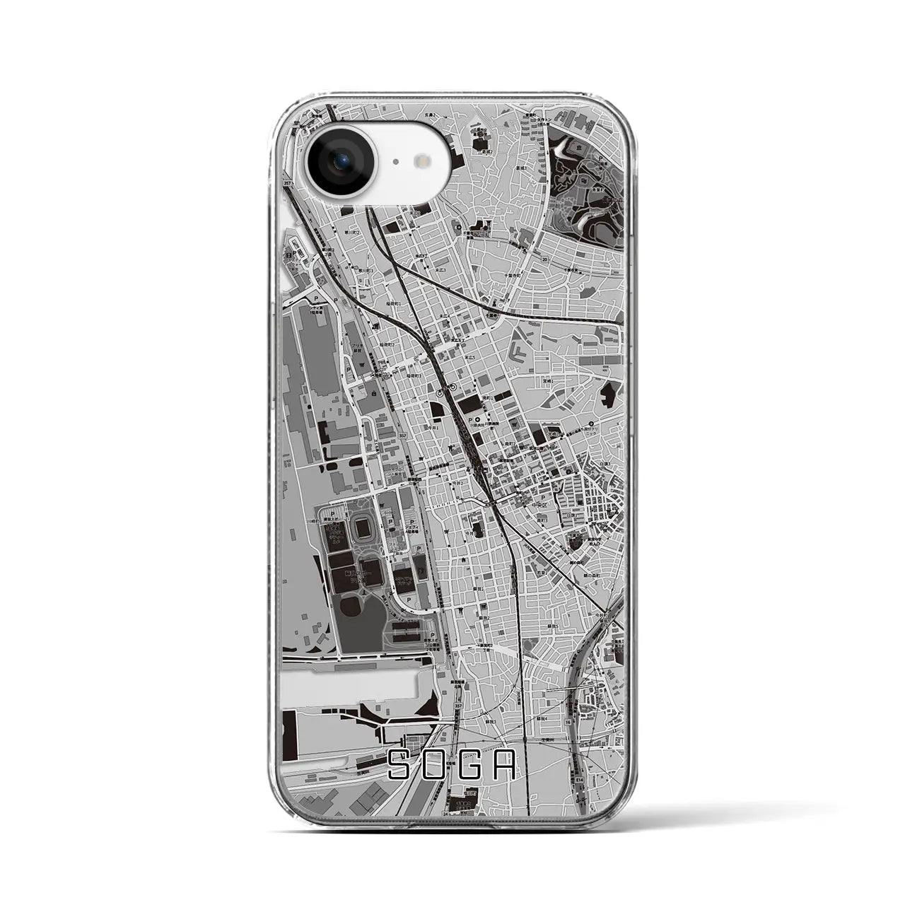 【蘇我(千葉県)】地図柄iPhoneケース(クリアタイプ)