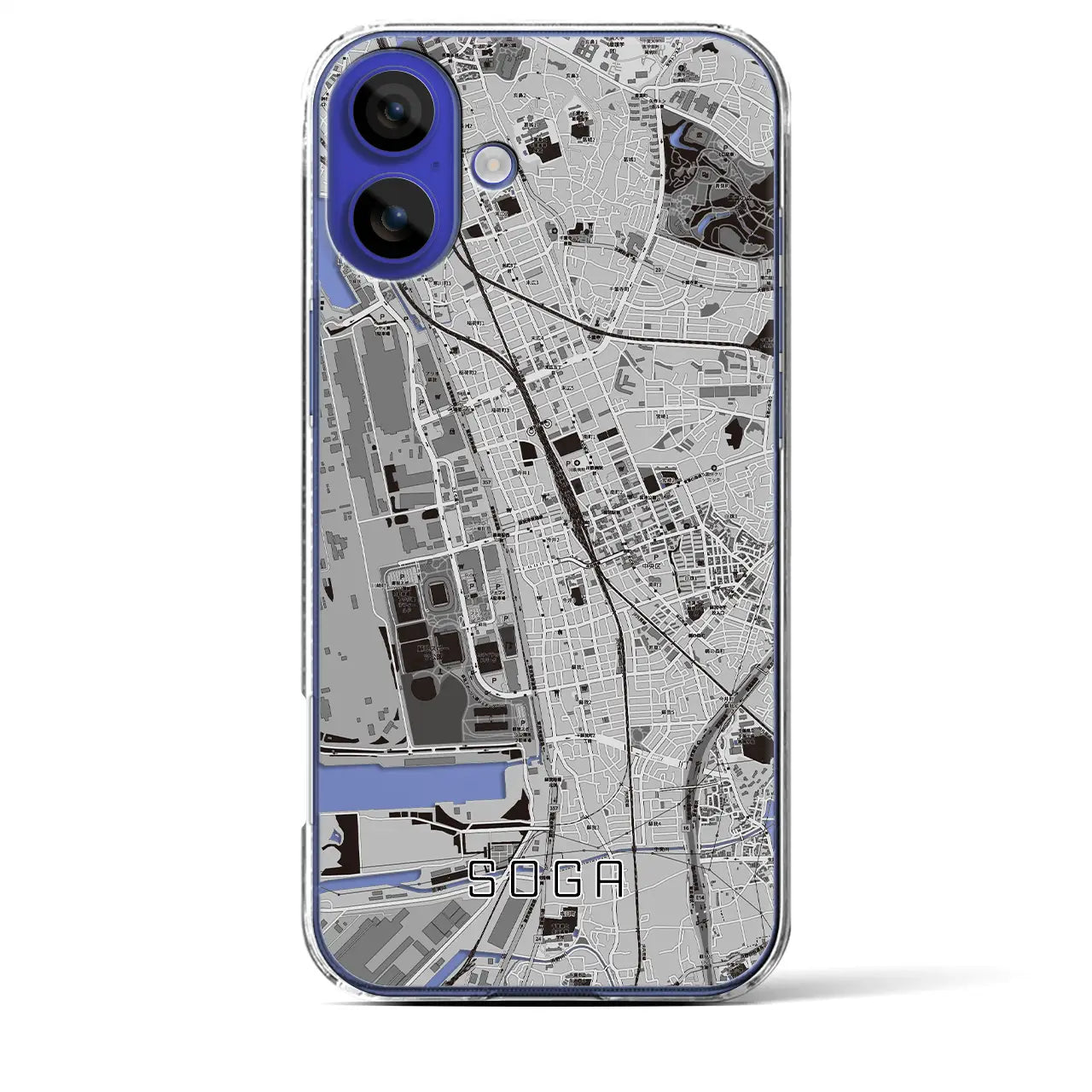 【蘇我(千葉県)】地図柄iPhoneケース(クリアタイプ)