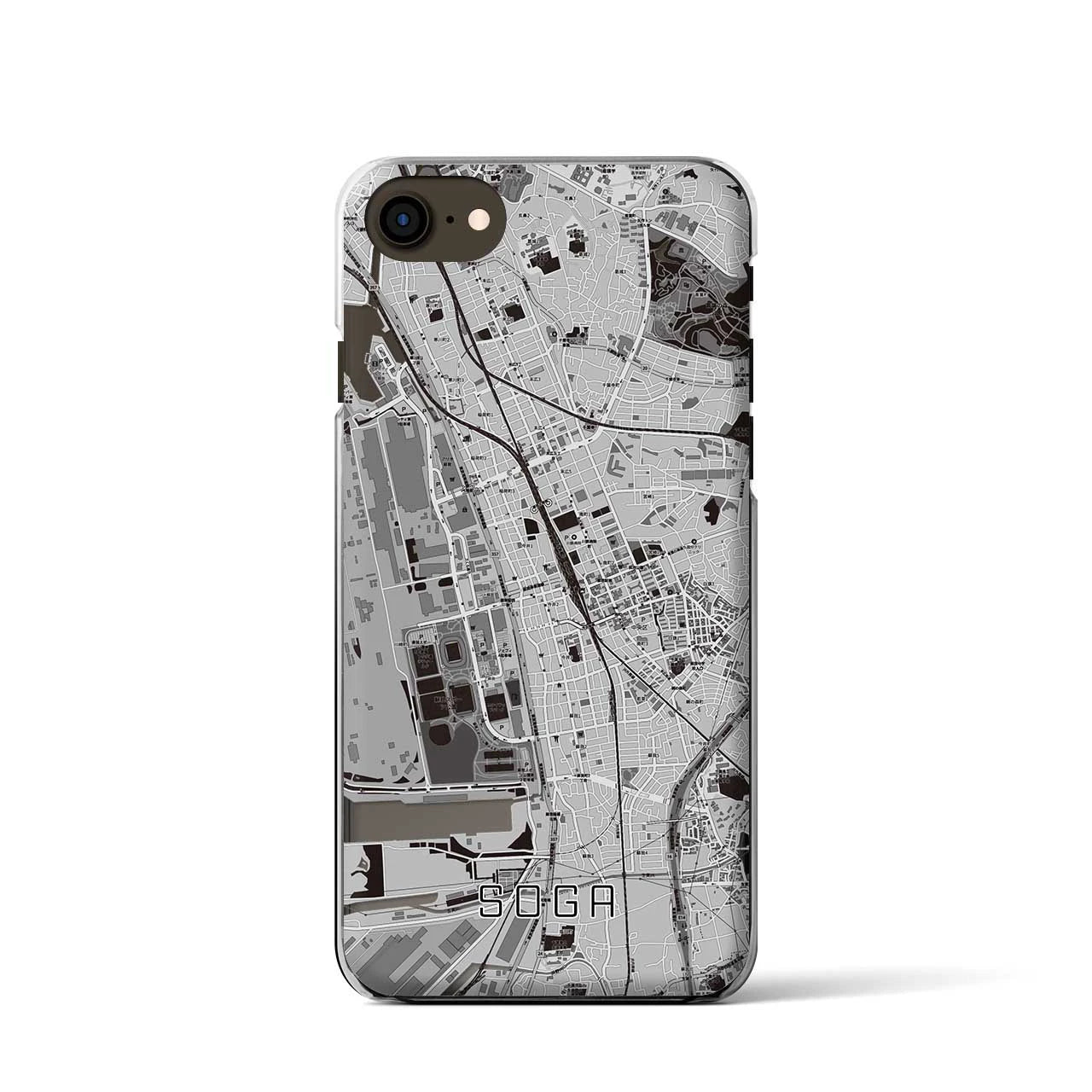 【蘇我(千葉県)】地図柄iPhoneケース(クリアタイプ)