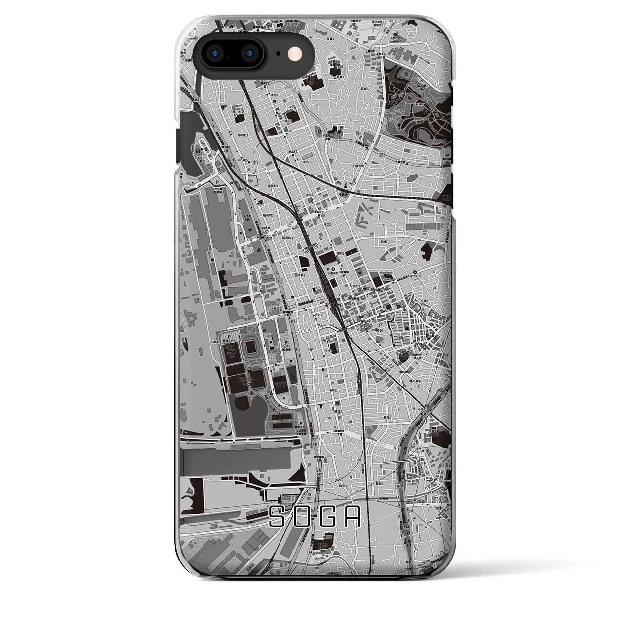 【蘇我(千葉県)】地図柄iPhoneケース(クリアタイプ)