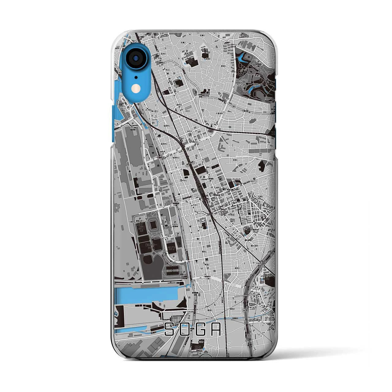 【蘇我(千葉県)】地図柄iPhoneケース(クリアタイプ)