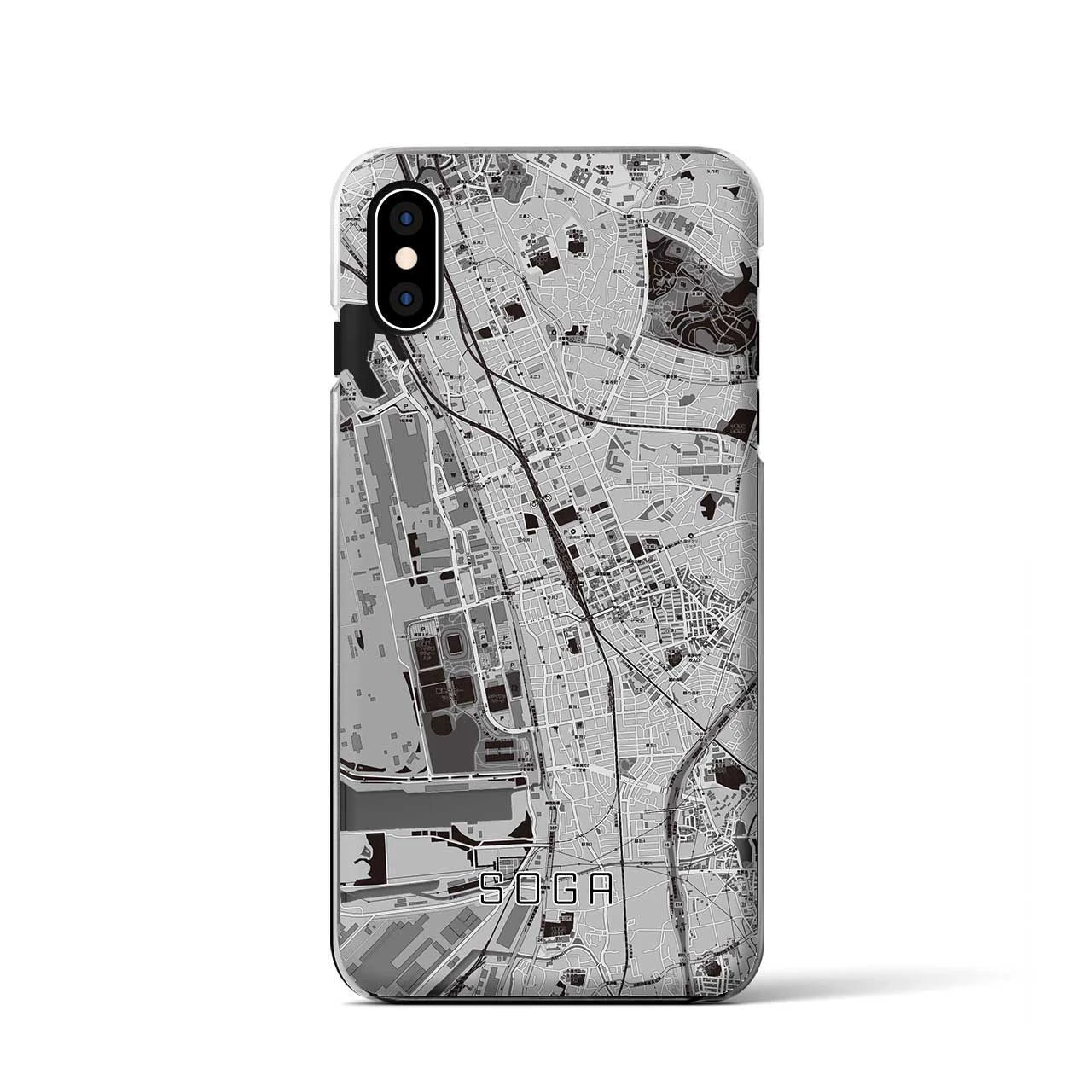 【蘇我(千葉県)】地図柄iPhoneケース(クリアタイプ)