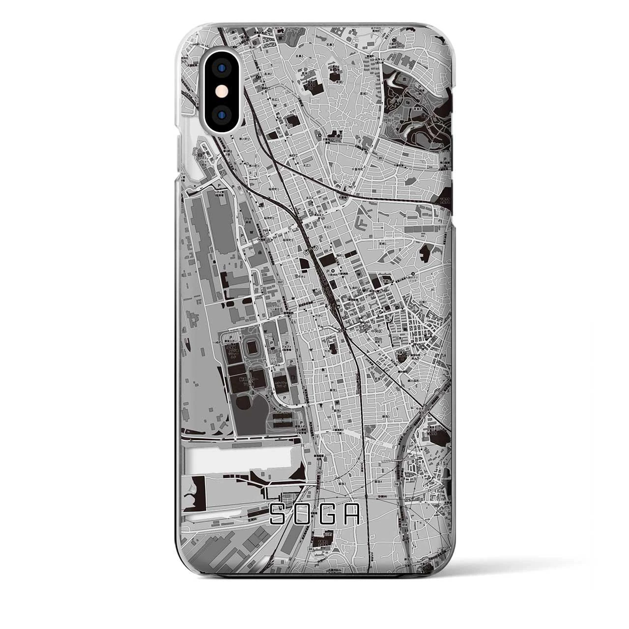 【蘇我(千葉県)】地図柄iPhoneケース(クリアタイプ)