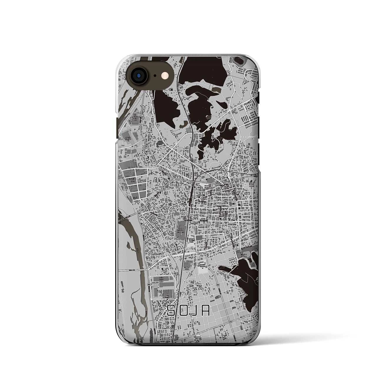 【総社(岡山県)】地図柄iPhoneケース(クリアタイプ)