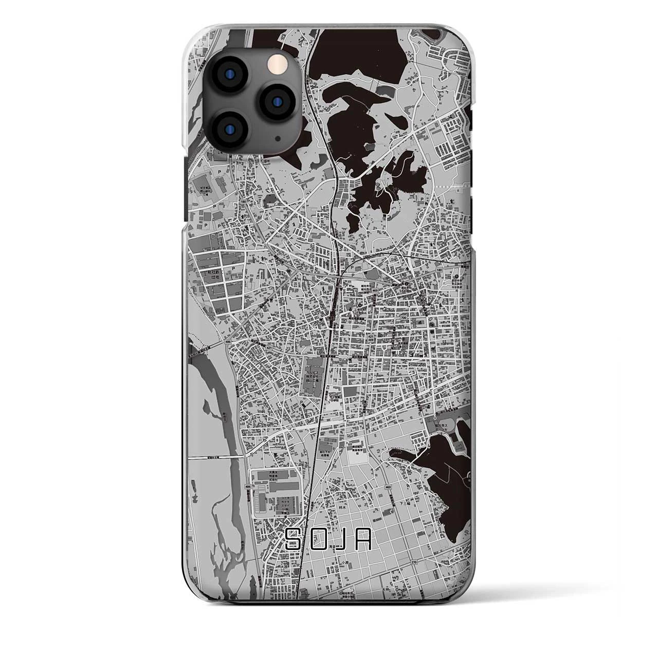 【総社(岡山県)】地図柄iPhoneケース(クリアタイプ)