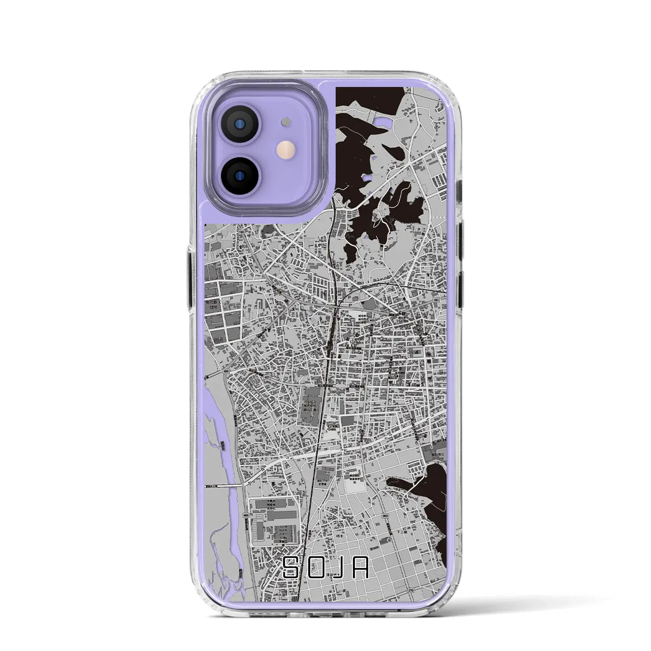 【総社(岡山県)】地図柄iPhoneケース(MagSafeタイプ)