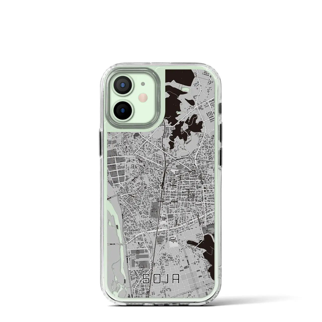 【総社(岡山県)】地図柄iPhoneケース(MagSafeタイプ)