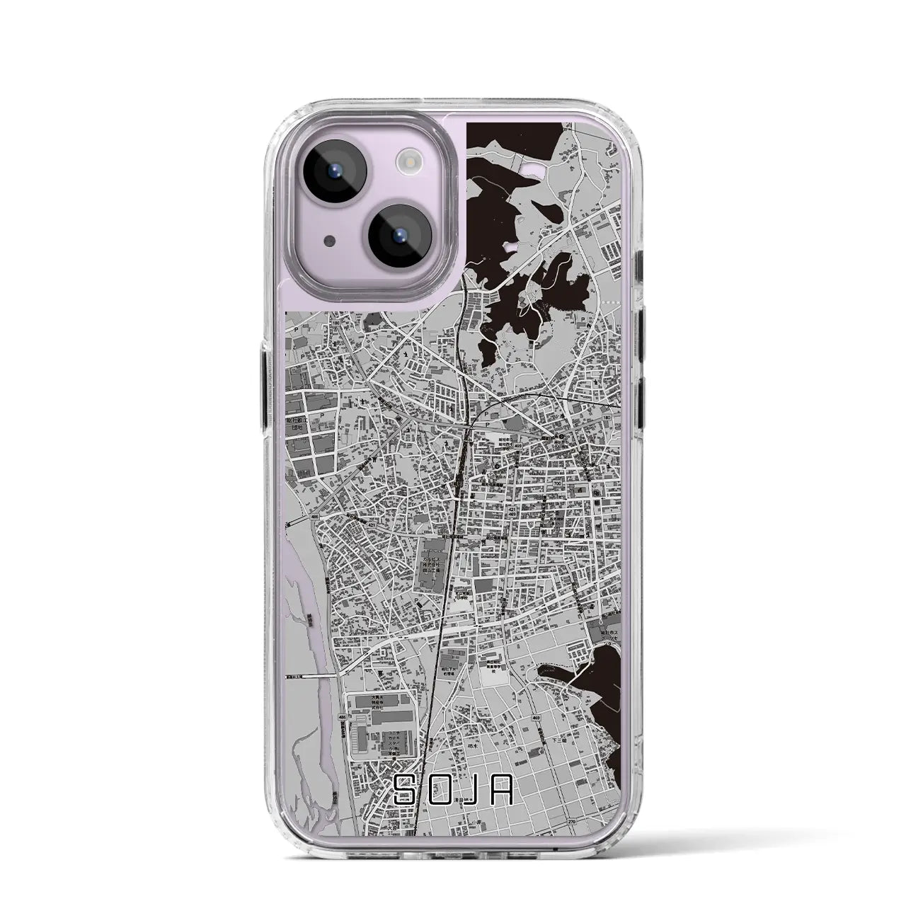 【総社(岡山県)】地図柄iPhoneケース(MagSafeタイプ)