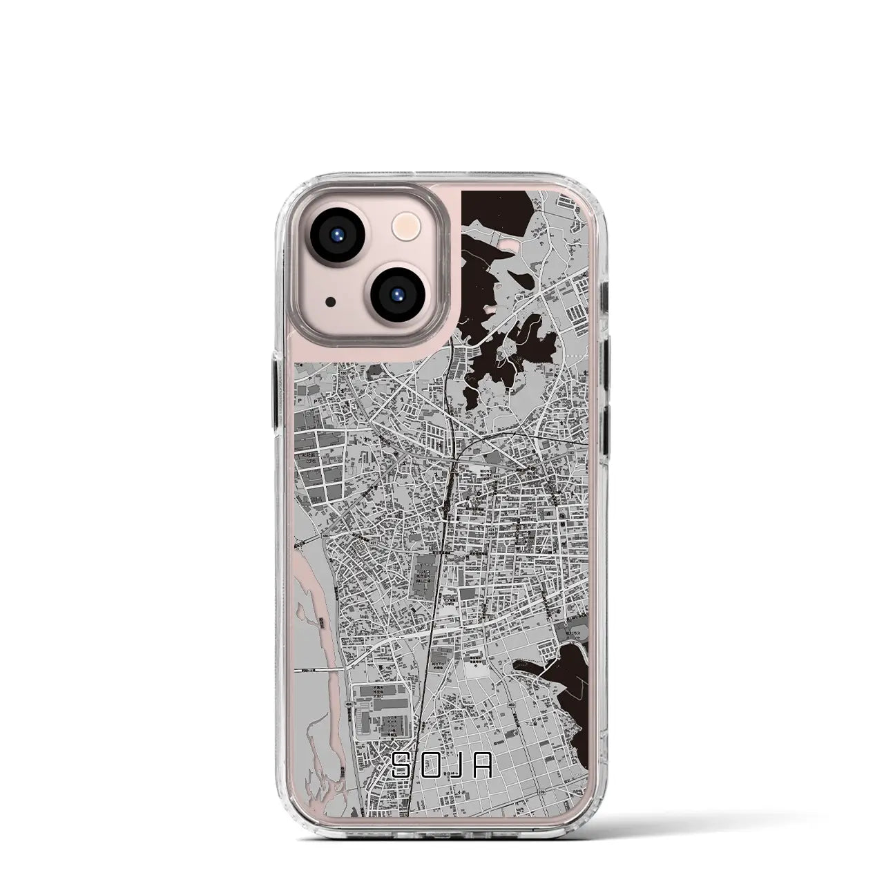 【総社(岡山県)】地図柄iPhoneケース(MagSafeタイプ)