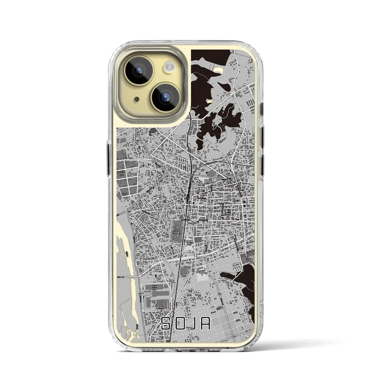 【総社(岡山県)】地図柄iPhoneケース(MagSafeタイプ)