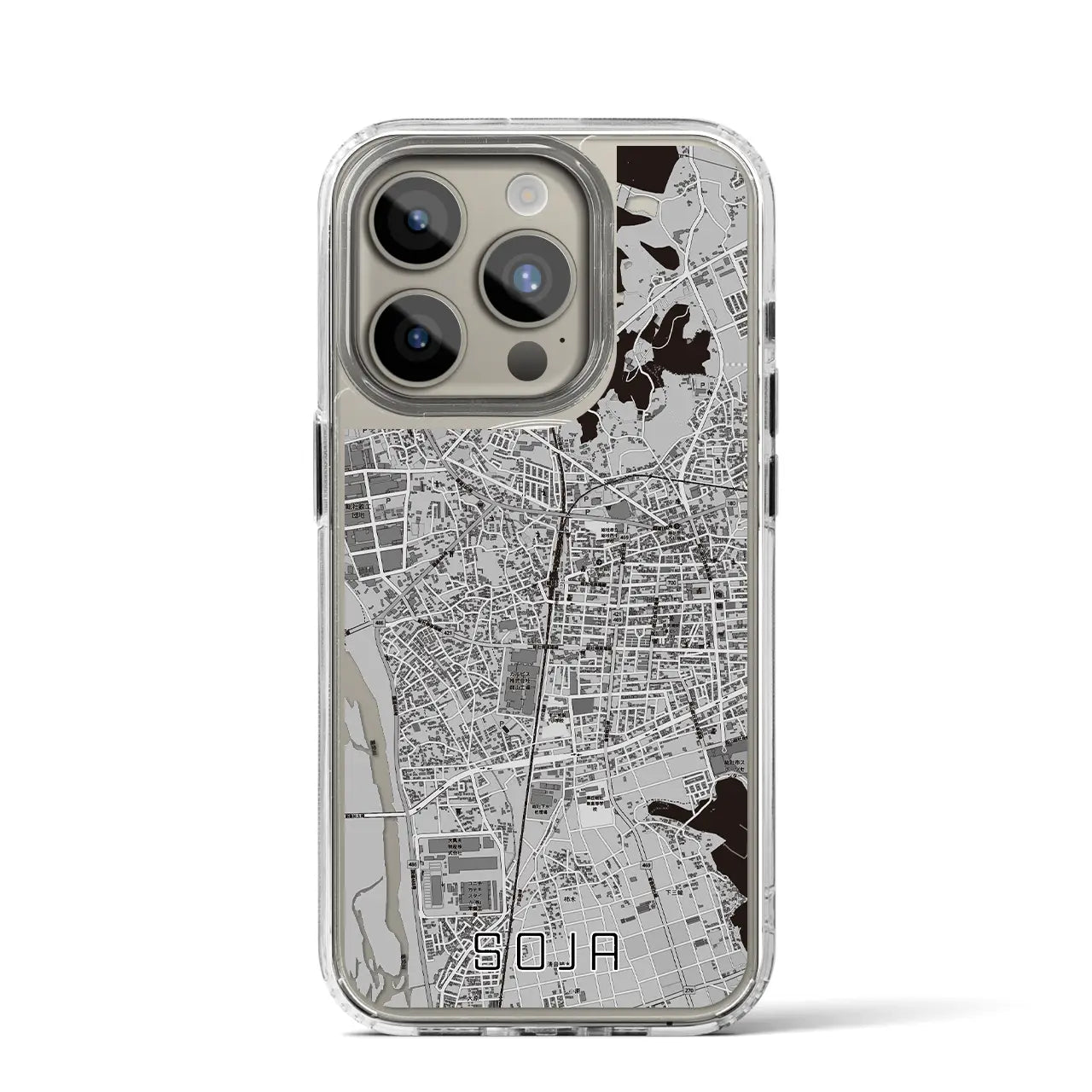 【総社(岡山県)】地図柄iPhoneケース(MagSafeタイプ)