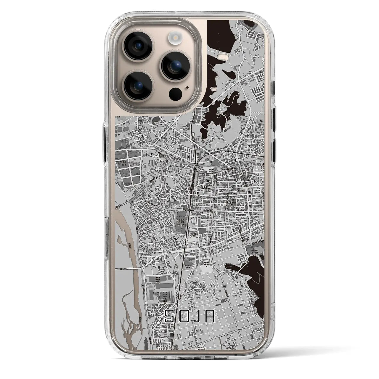 【総社(岡山県)】地図柄iPhoneケース(MagSafeタイプ)