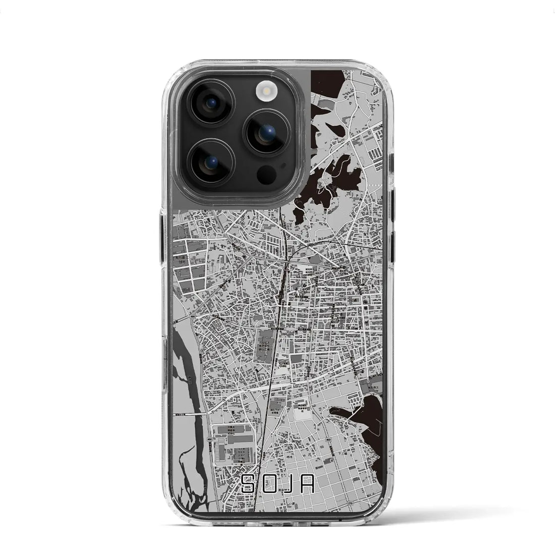 【総社(岡山県)】地図柄iPhoneケース(MagSafeタイプ)