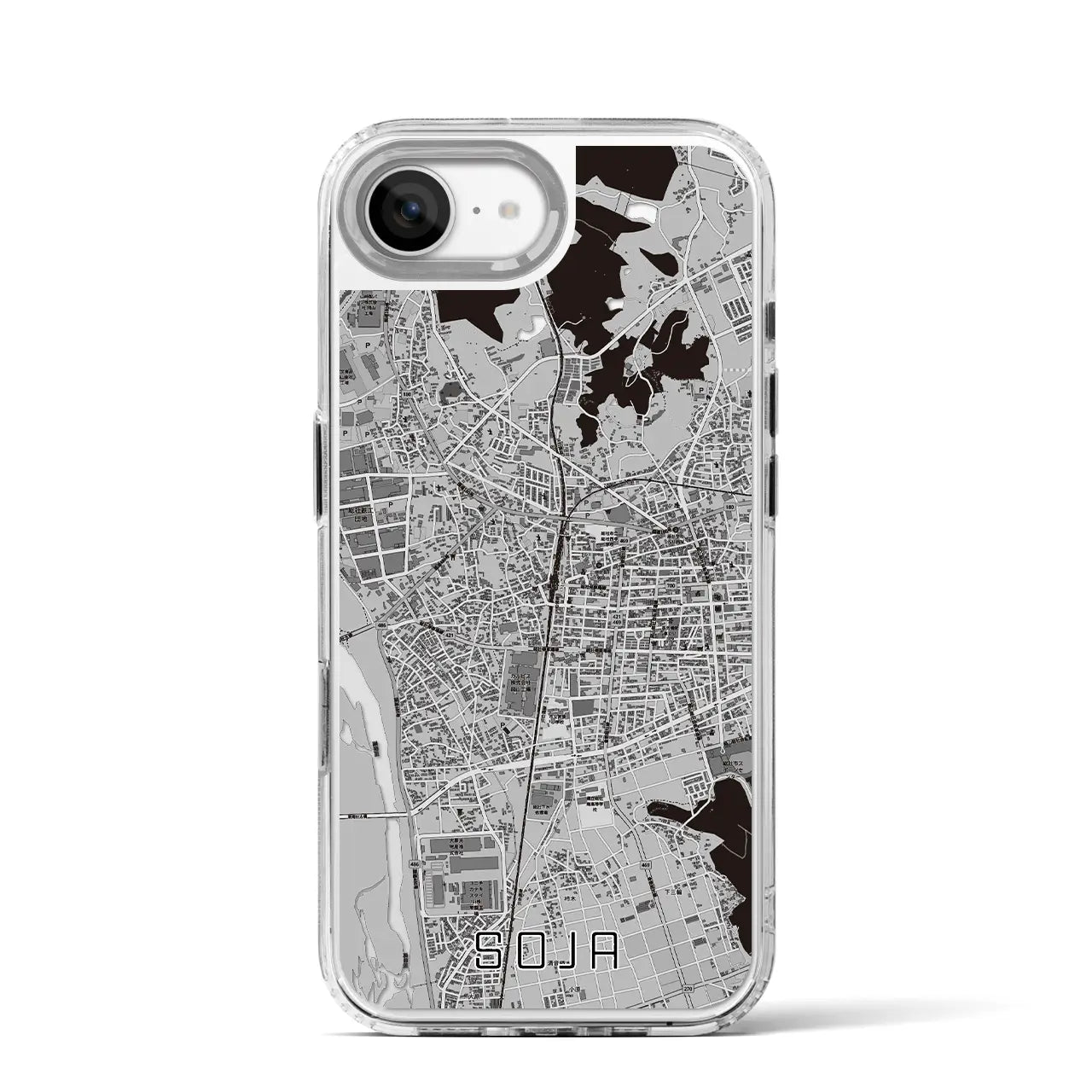 【総社(岡山県)】地図柄iPhoneケース(MagSafeタイプ)