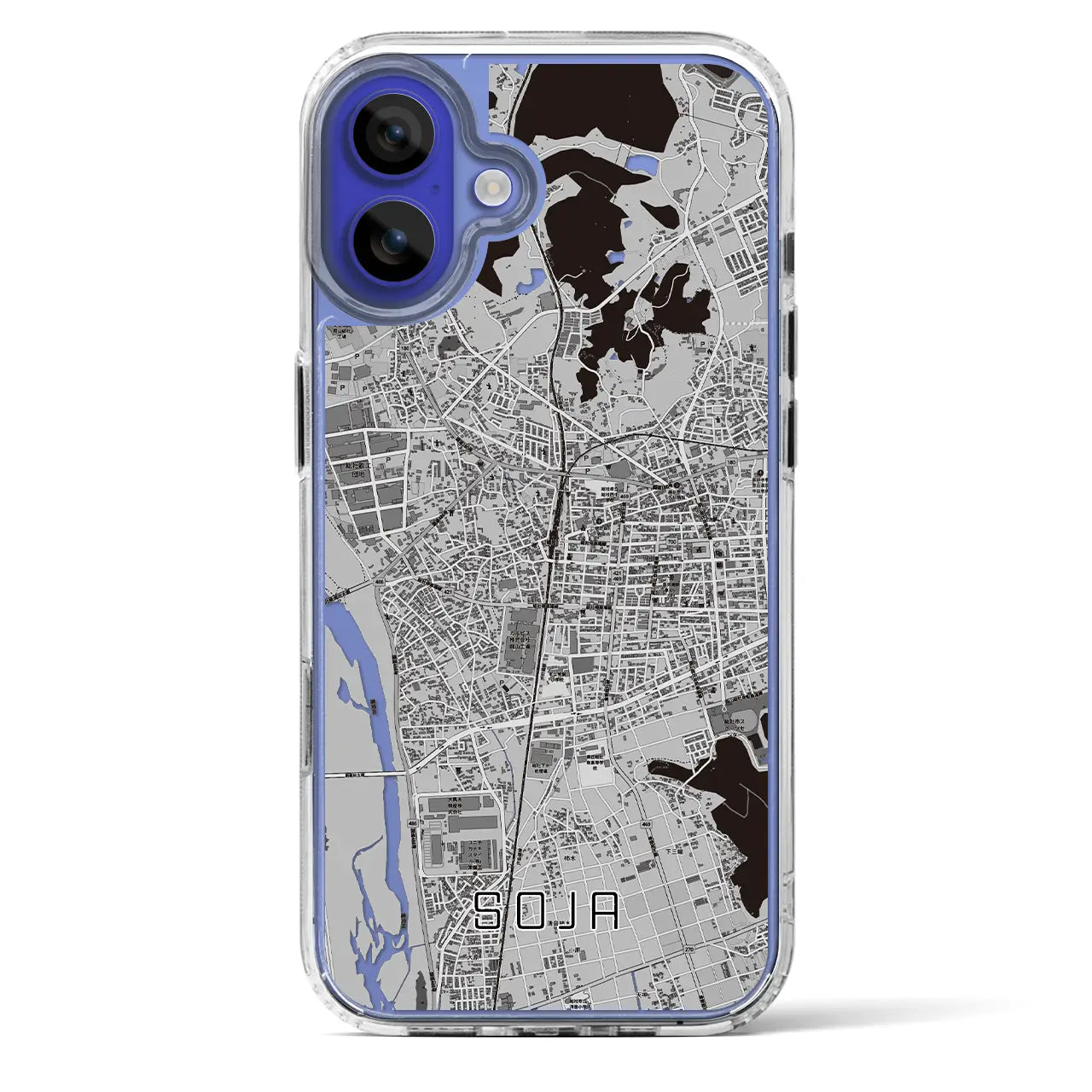 【総社(岡山県)】地図柄iPhoneケース(MagSafeタイプ)