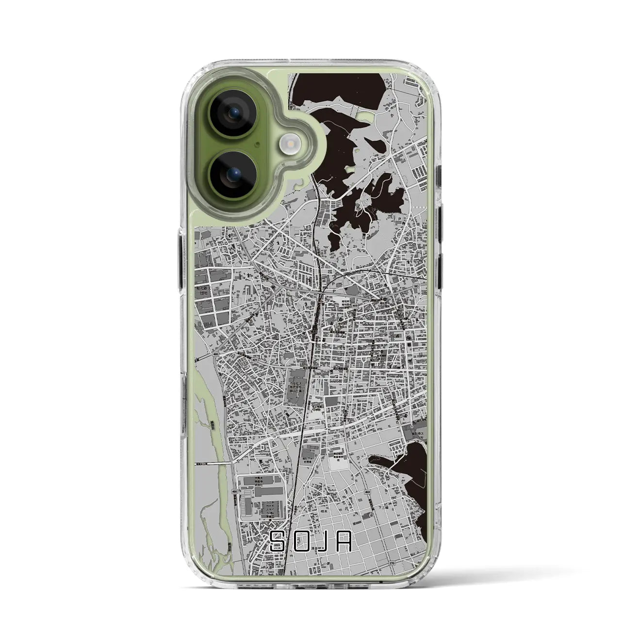 【総社(岡山県)】地図柄iPhoneケース(MagSafeタイプ)