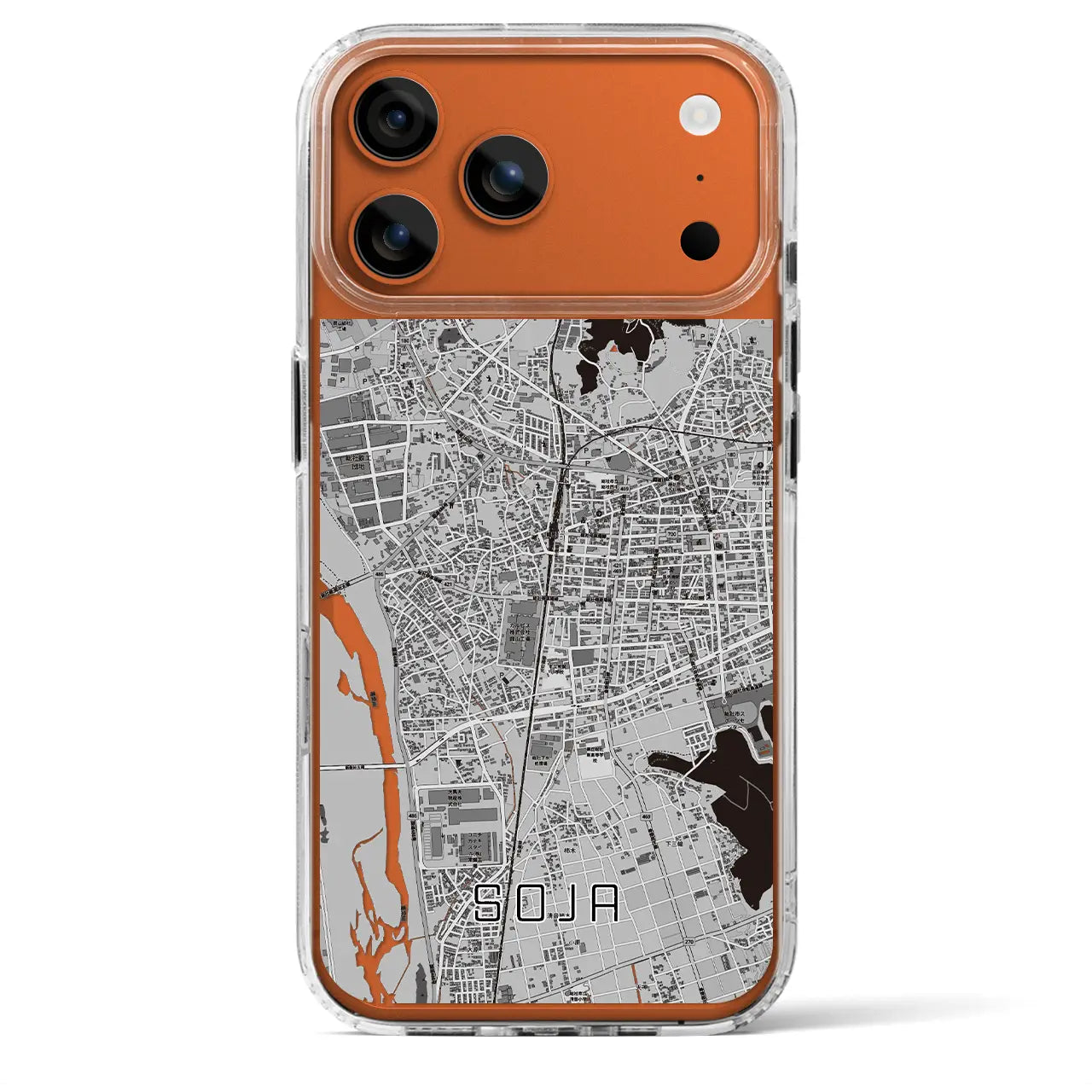 【総社(岡山県)】地図柄iPhoneケース(MagSafeタイプ)