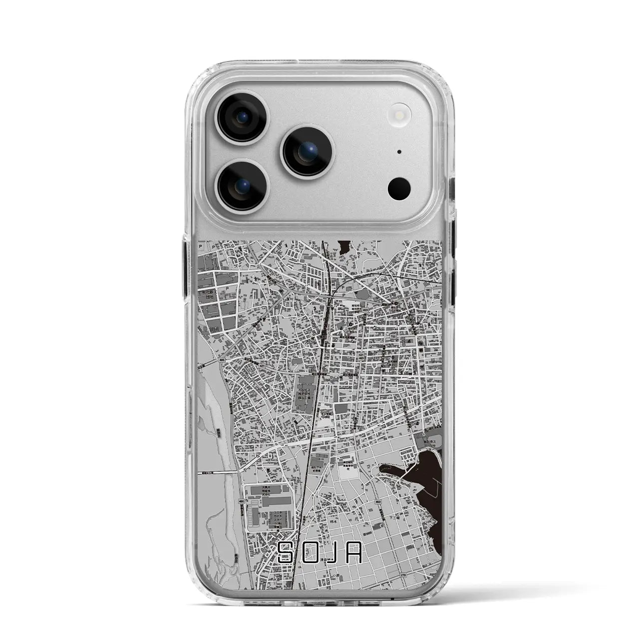 【総社(岡山県)】地図柄iPhoneケース(MagSafeタイプ)