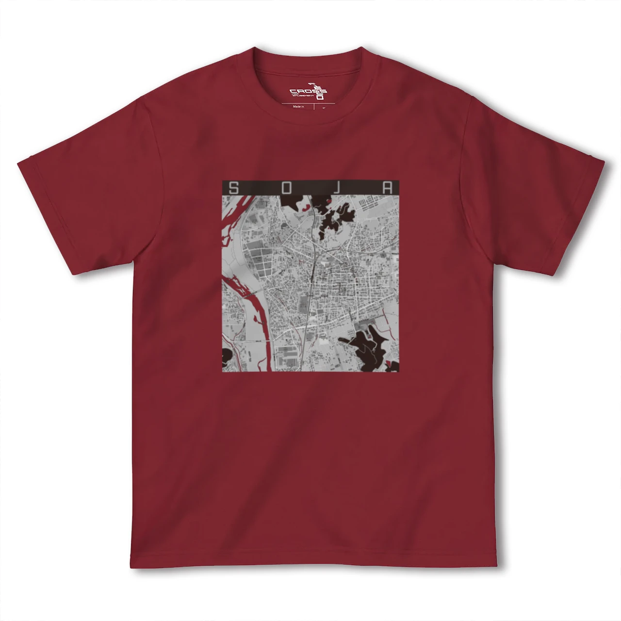 【総社(岡山県)】地図柄ヘビーウェイトTシャツ