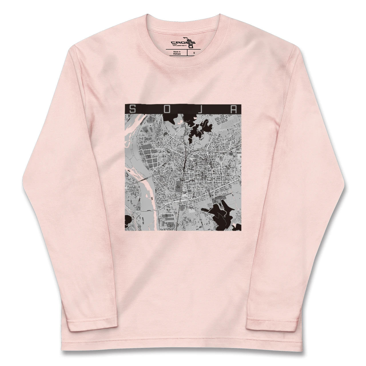 【総社(岡山県)】地図柄ロングスリーブTシャツ