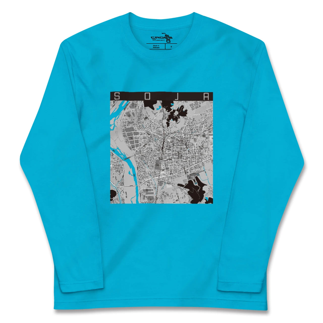 【総社(岡山県)】地図柄ロングスリーブTシャツ