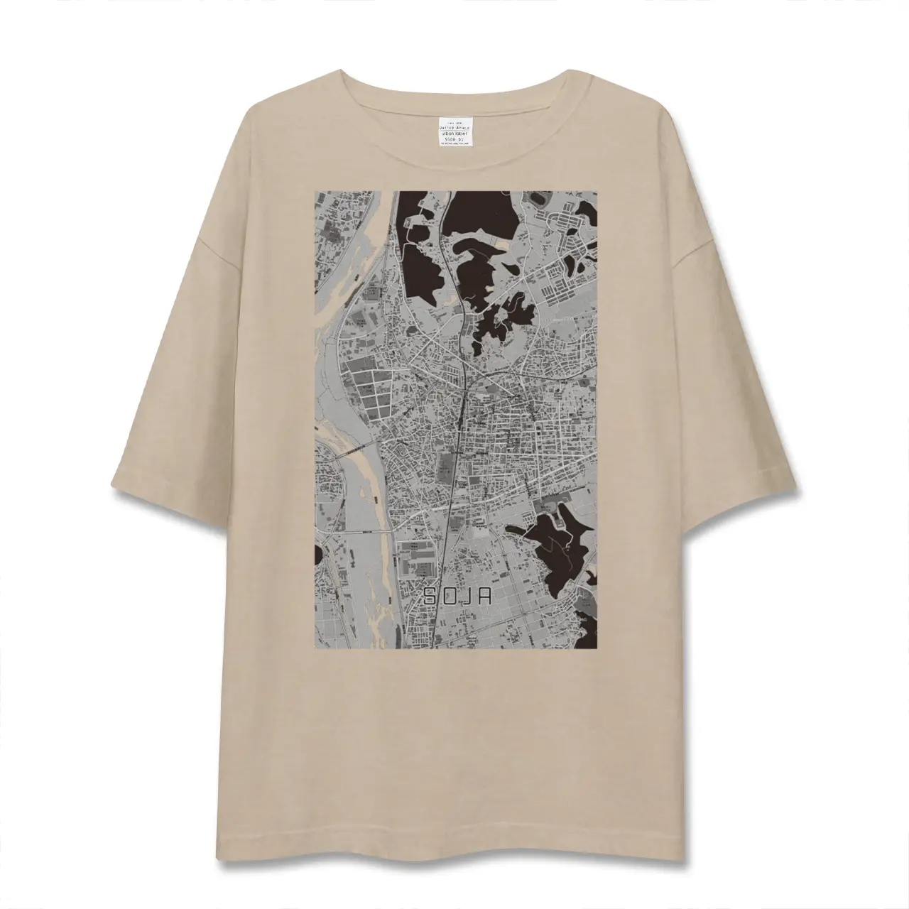 【総社(岡山県)】地図柄ビッグシルエットTシャツ