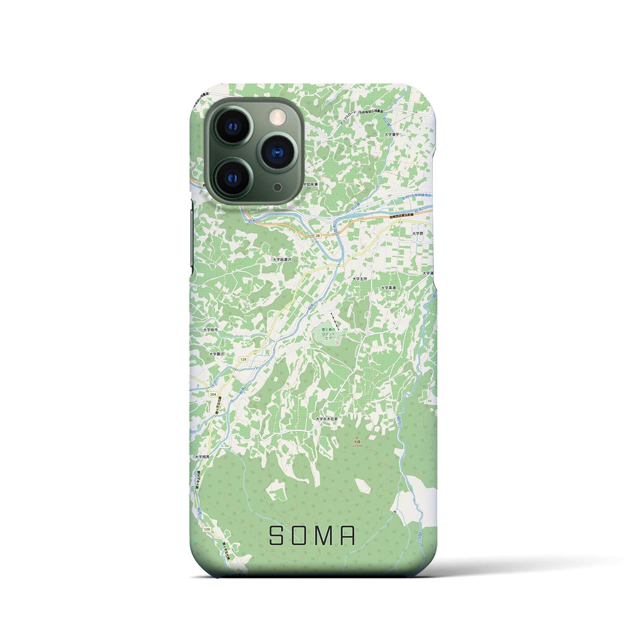 【相馬(青森県)】地図柄iPhoneケース(バックカバータイプ)