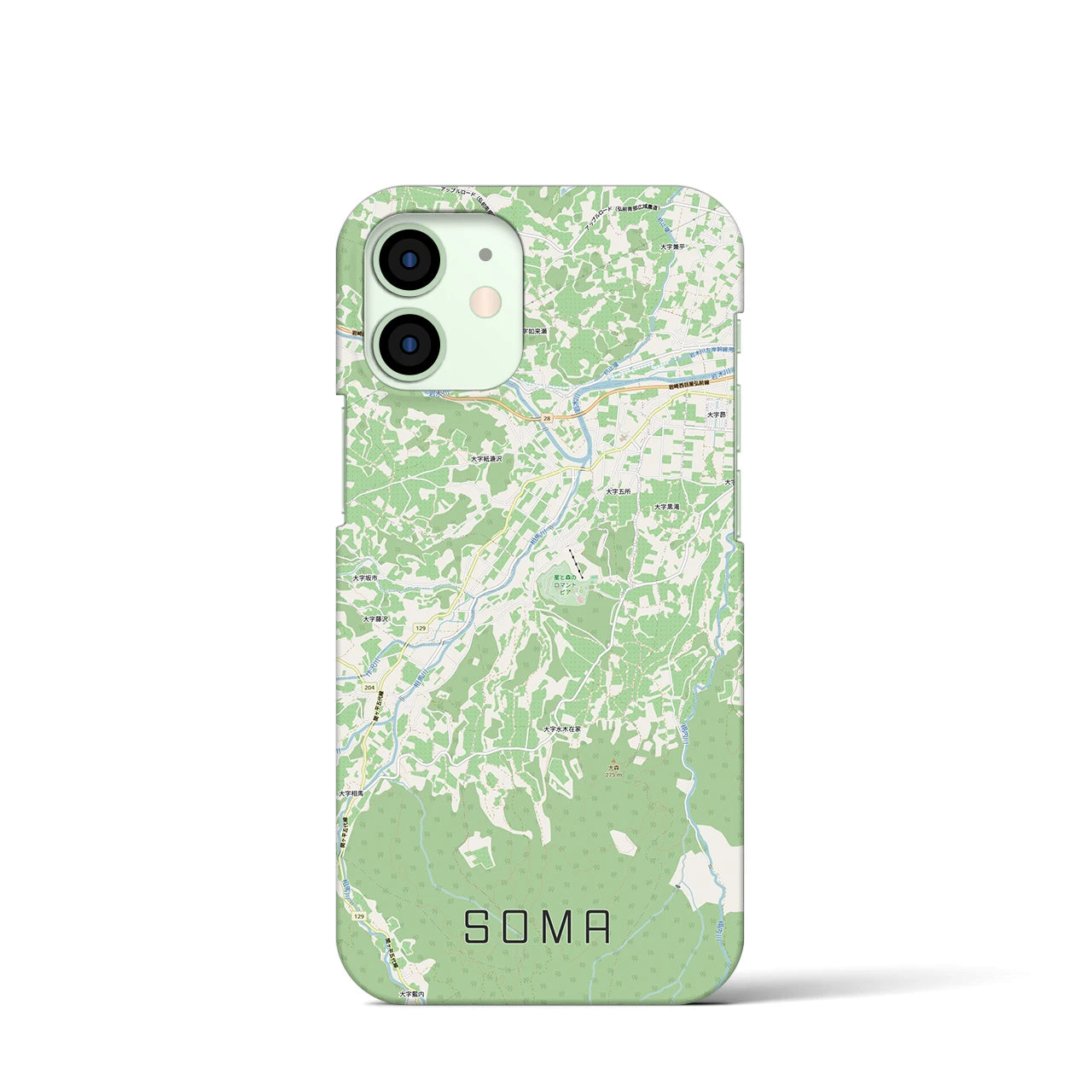 【相馬(青森県)】地図柄iPhoneケース(バックカバータイプ)