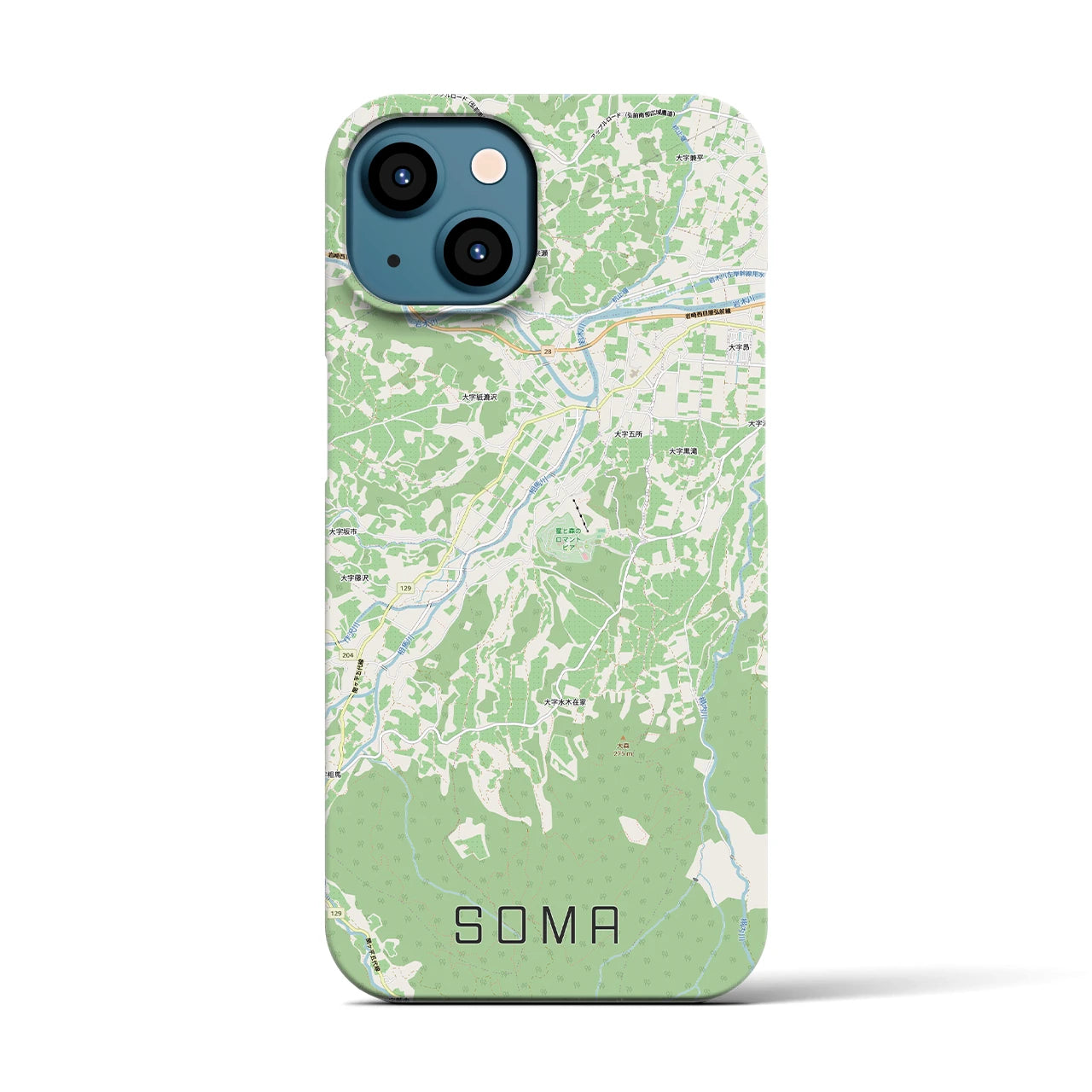 【相馬(青森県)】地図柄iPhoneケース(バックカバータイプ)