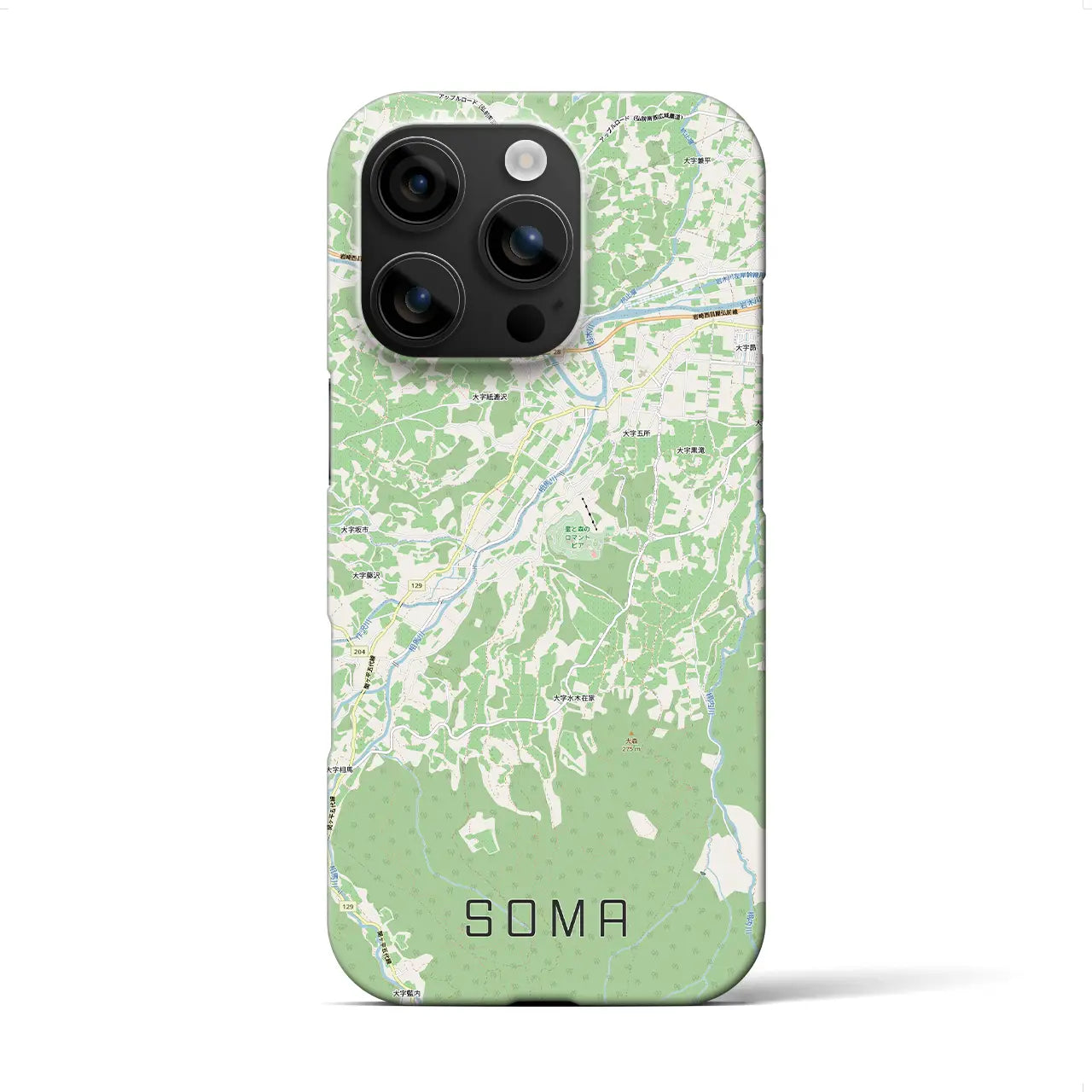 【相馬(青森県)】地図柄iPhoneケース(バックカバータイプ)