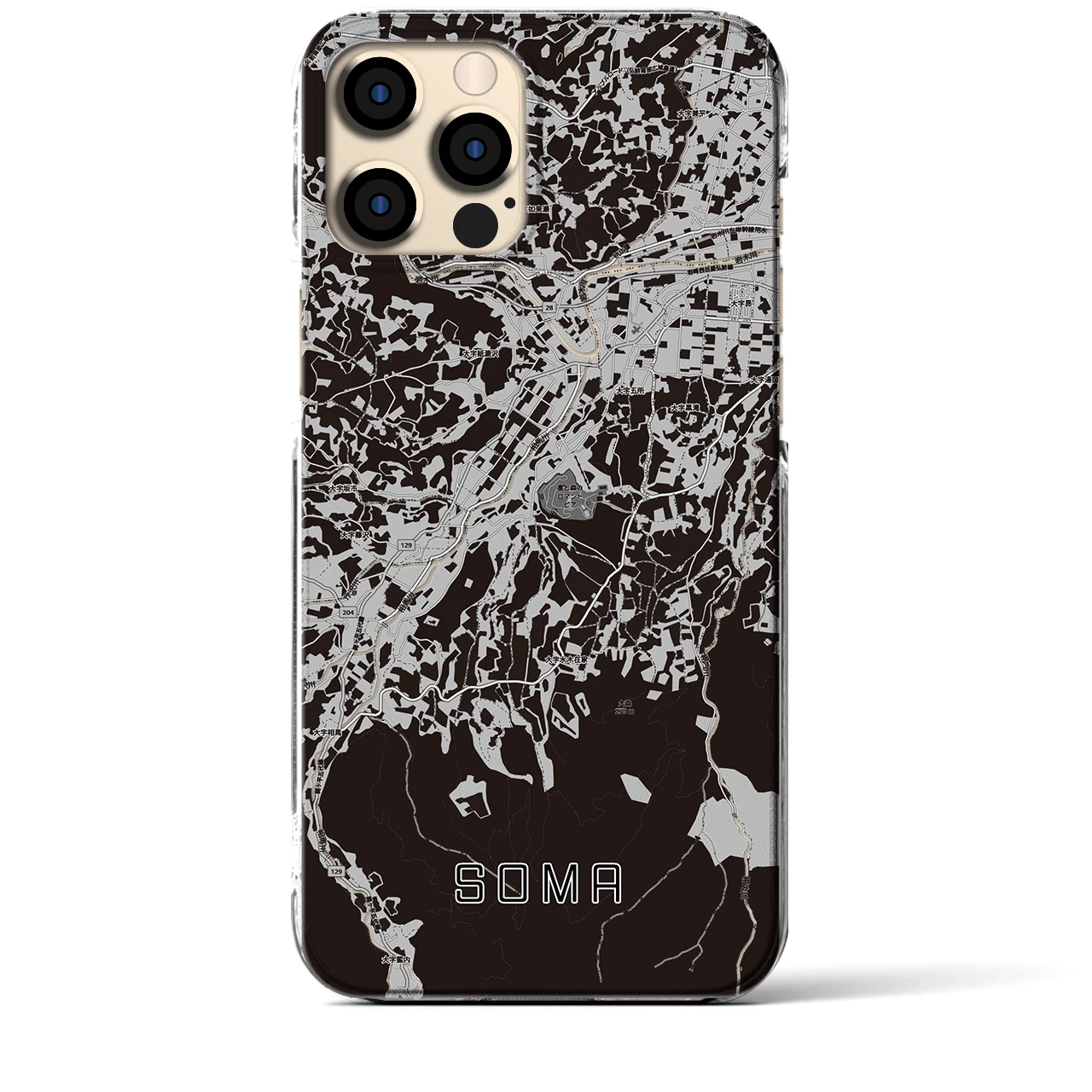 【相馬(青森県)】地図柄iPhoneケース(クリアタイプ)