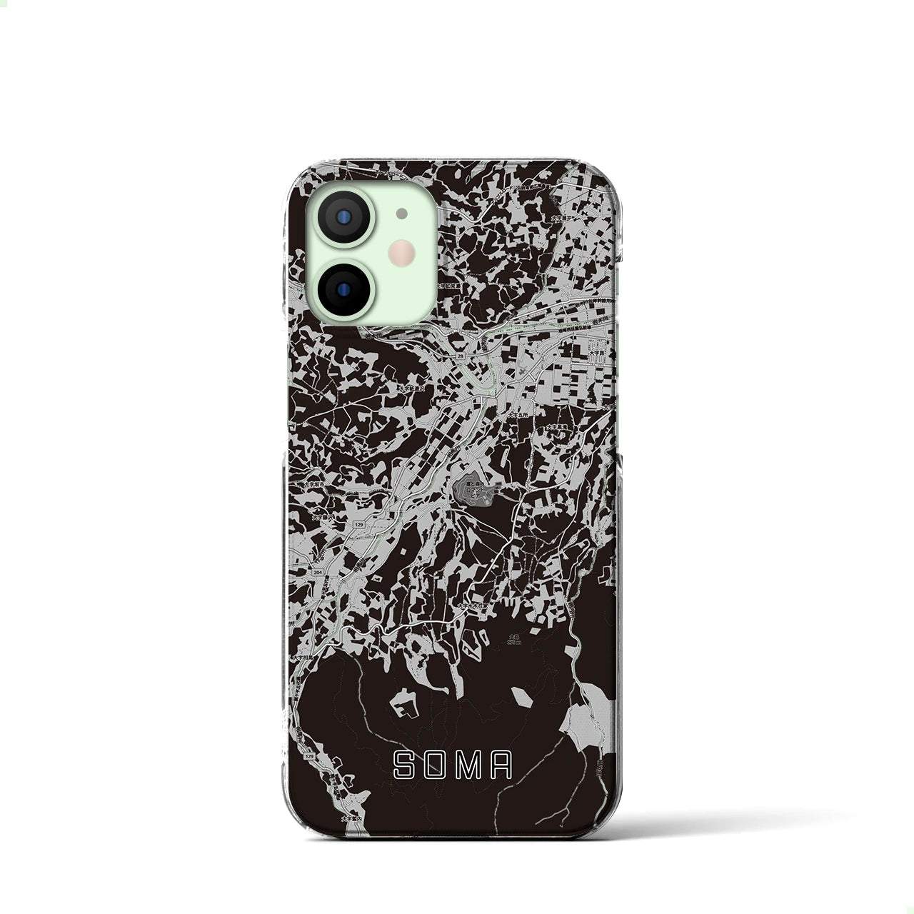 【相馬(青森県)】地図柄iPhoneケース(クリアタイプ)