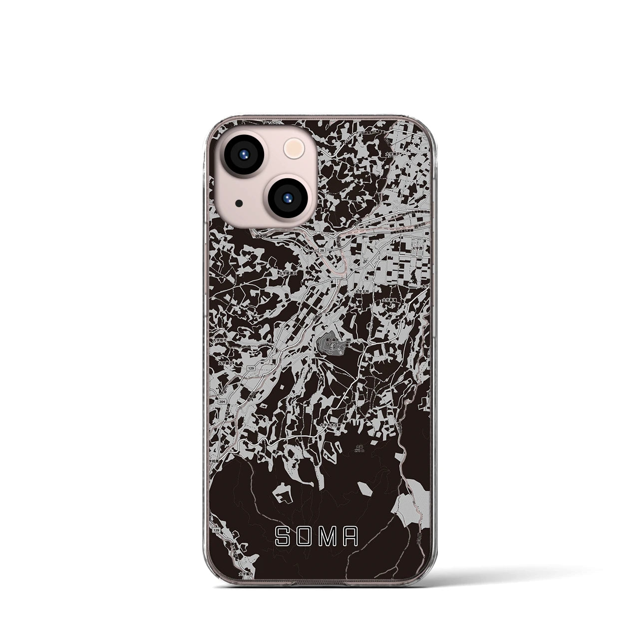 【相馬(青森県)】地図柄iPhoneケース(クリアタイプ)