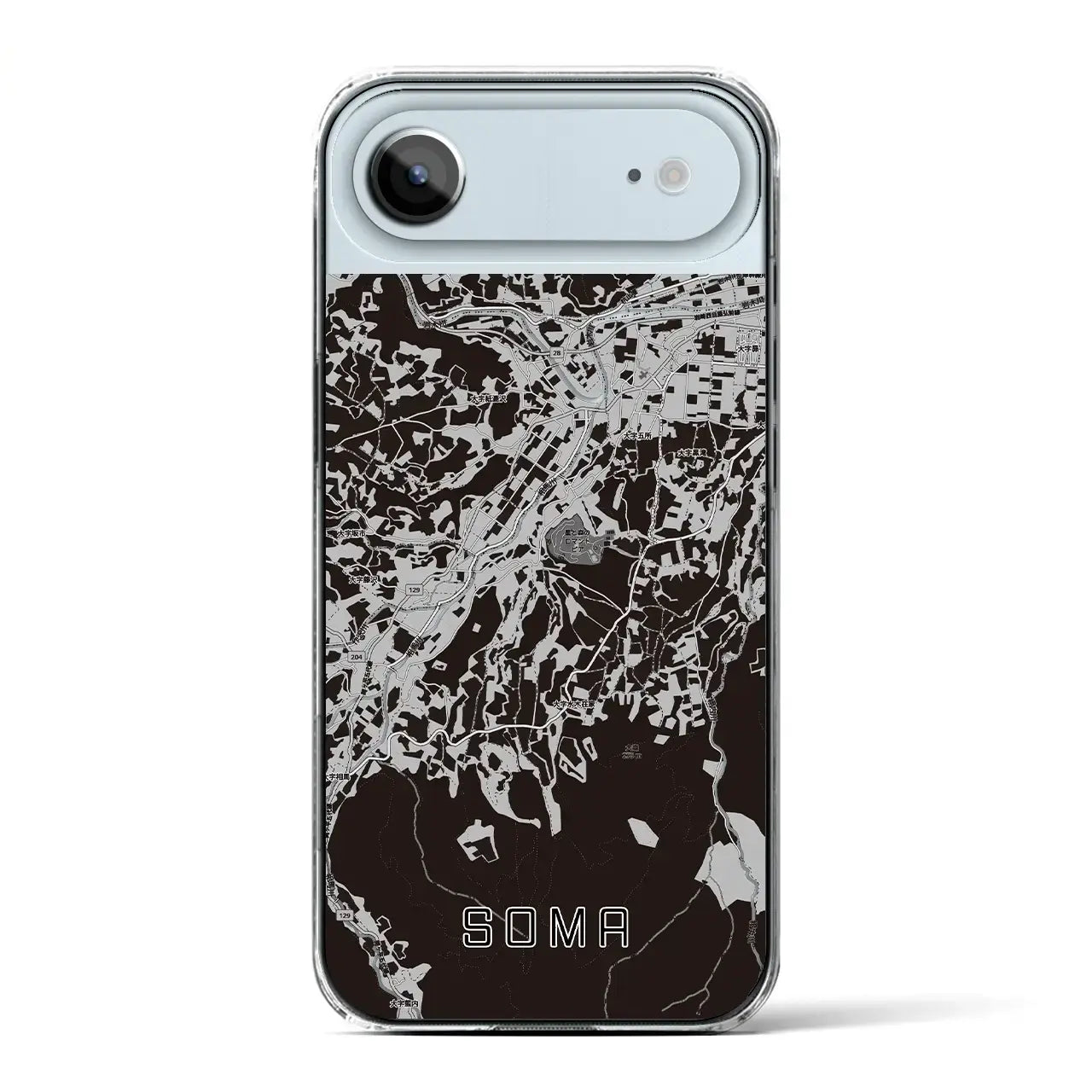 【相馬(青森県)】地図柄iPhoneケース(クリアタイプ)