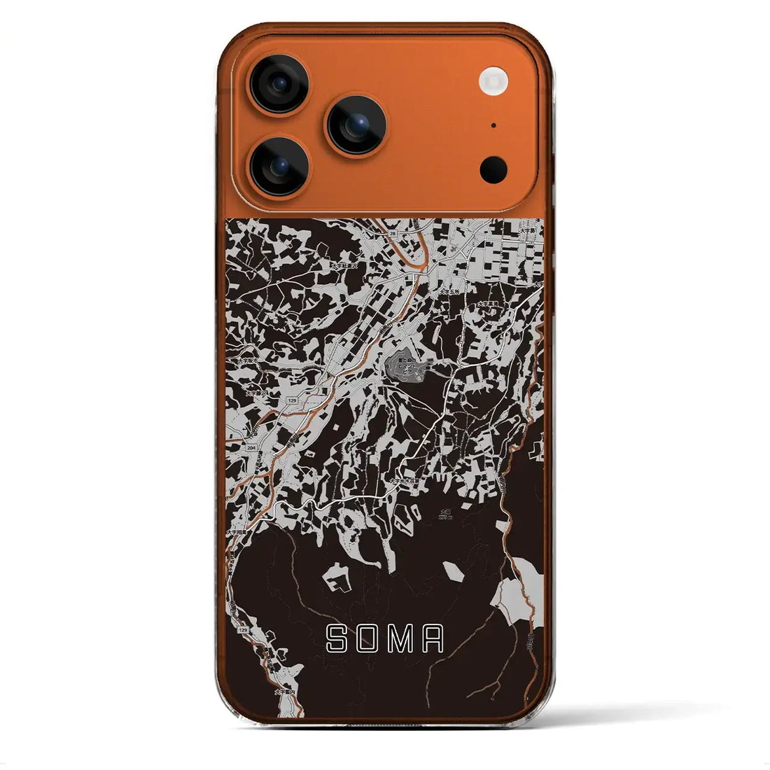 【相馬(青森県)】地図柄iPhoneケース(クリアタイプ)