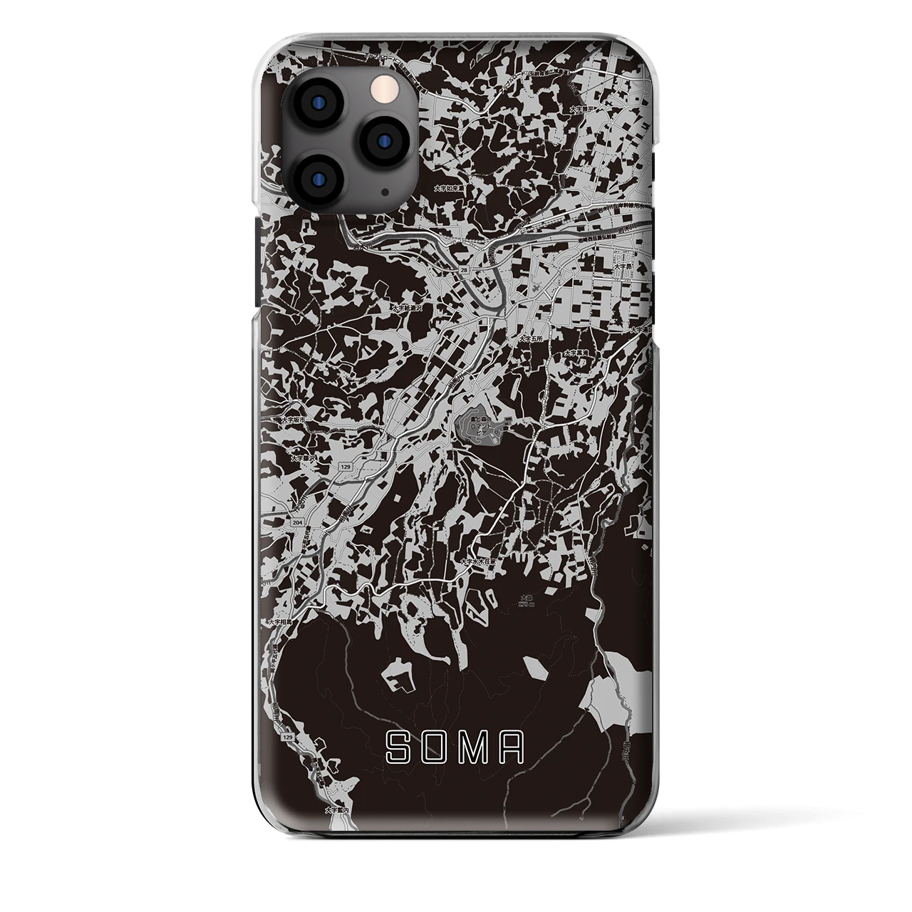 【相馬(青森県)】地図柄iPhoneケース(クリアタイプ)