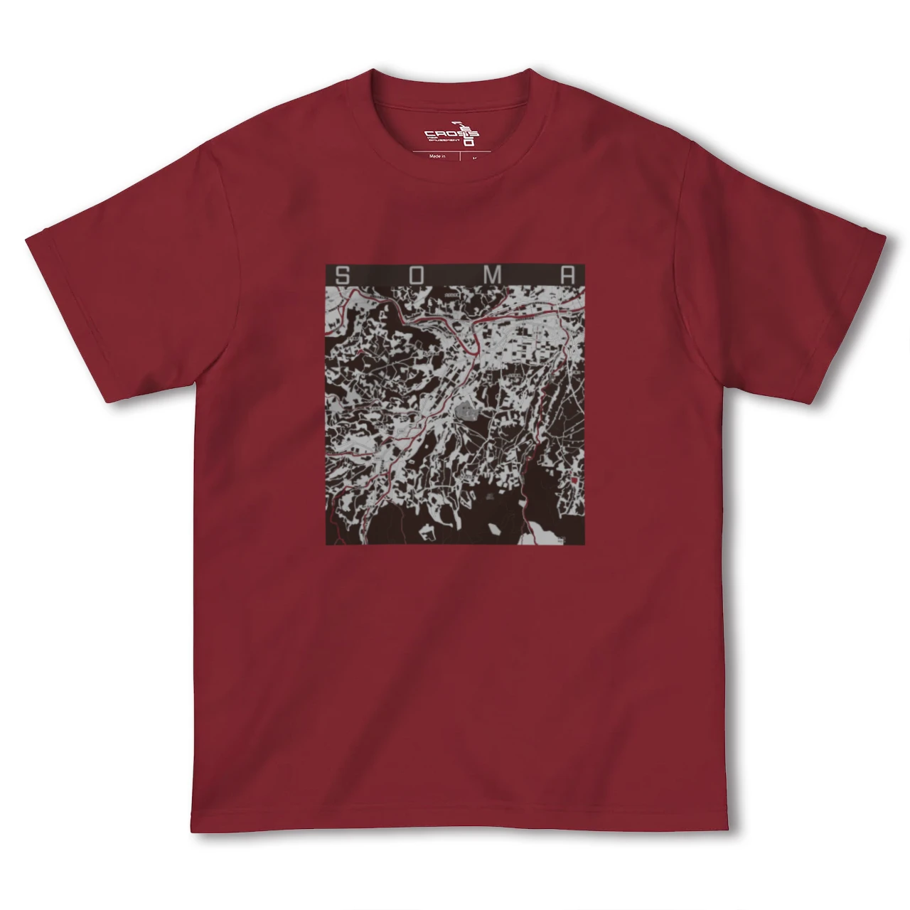【相馬(青森県)(青森県)】地図柄ヘビーウェイトTシャツ
