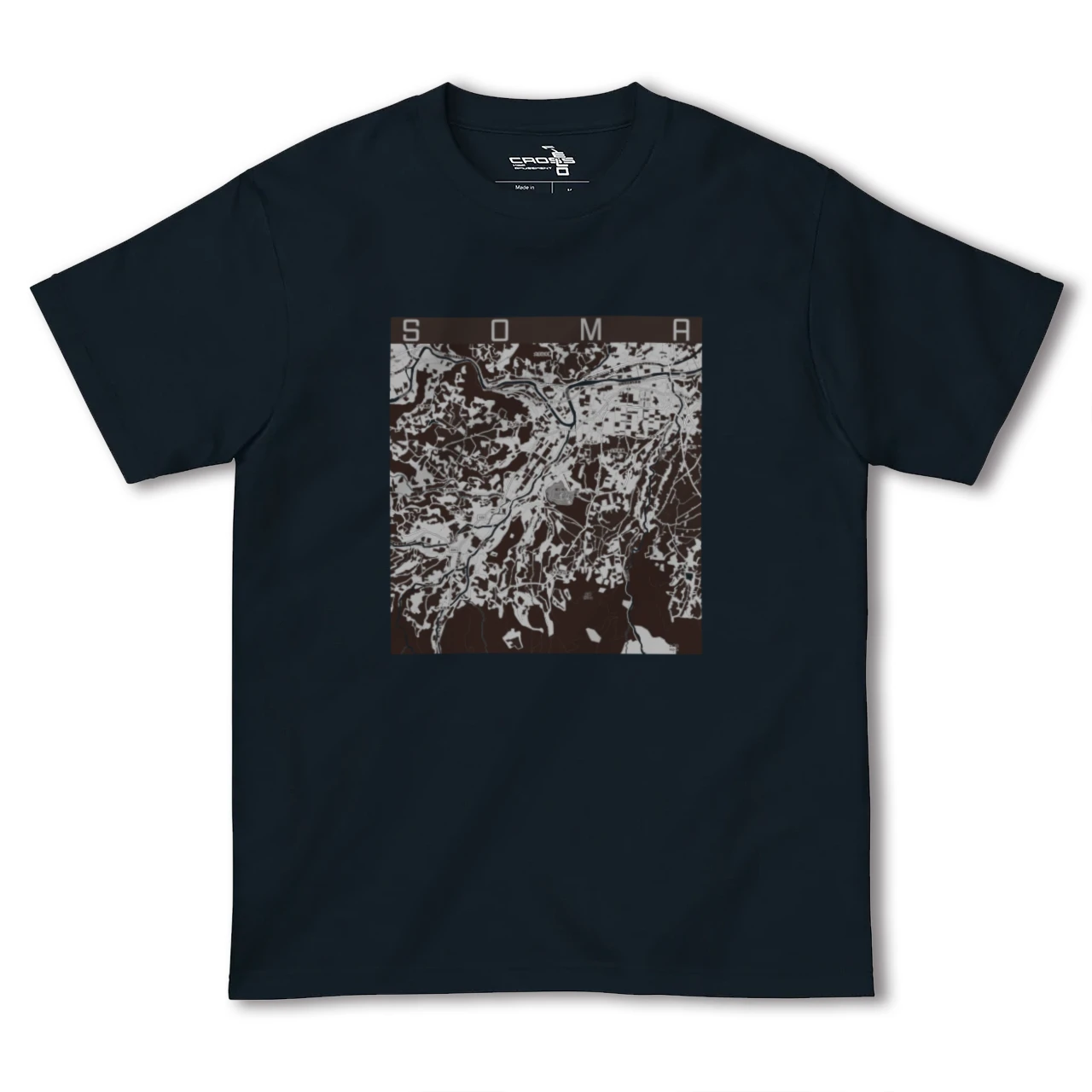 【相馬(青森県)(青森県)】地図柄ヘビーウェイトTシャツ