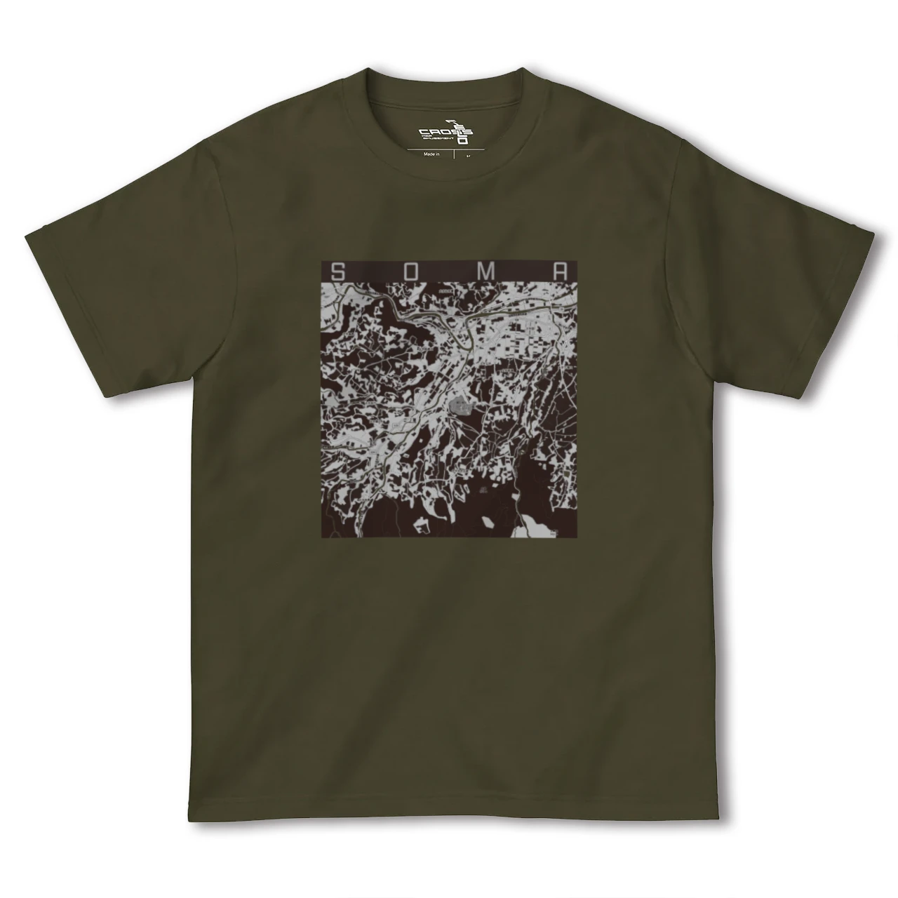 【相馬(青森県)(青森県)】地図柄ヘビーウェイトTシャツ