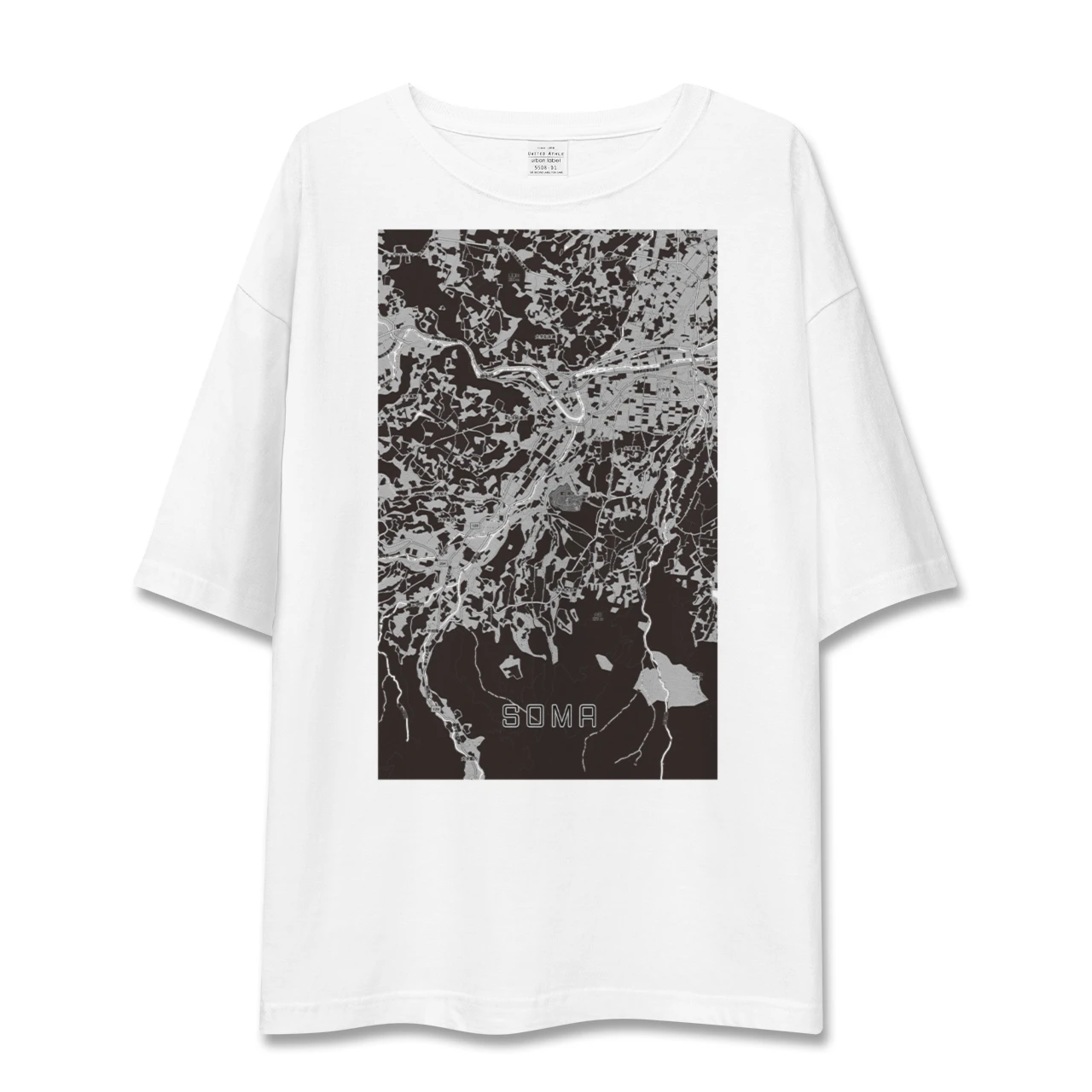 【相馬(青森県)(青森県)】地図柄ビッグシルエットTシャツ