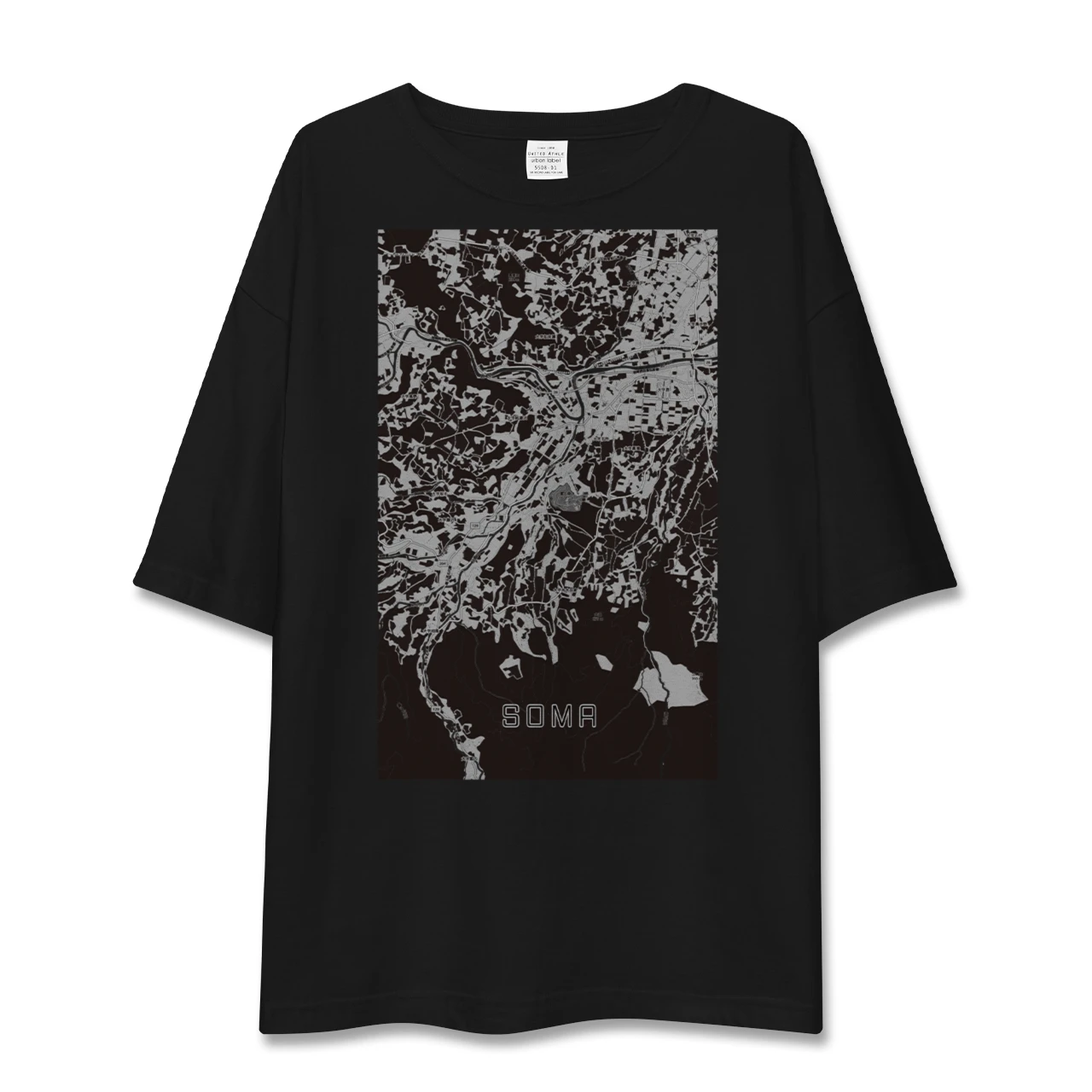 【相馬(青森県)(青森県)】地図柄ビッグシルエットTシャツ