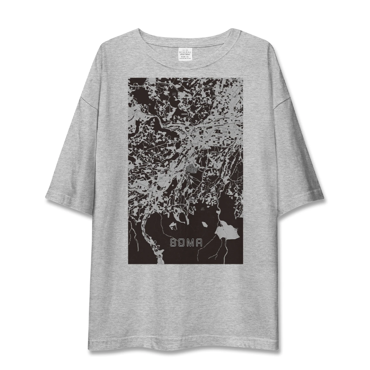 【相馬(青森県)(青森県)】地図柄ビッグシルエットTシャツ