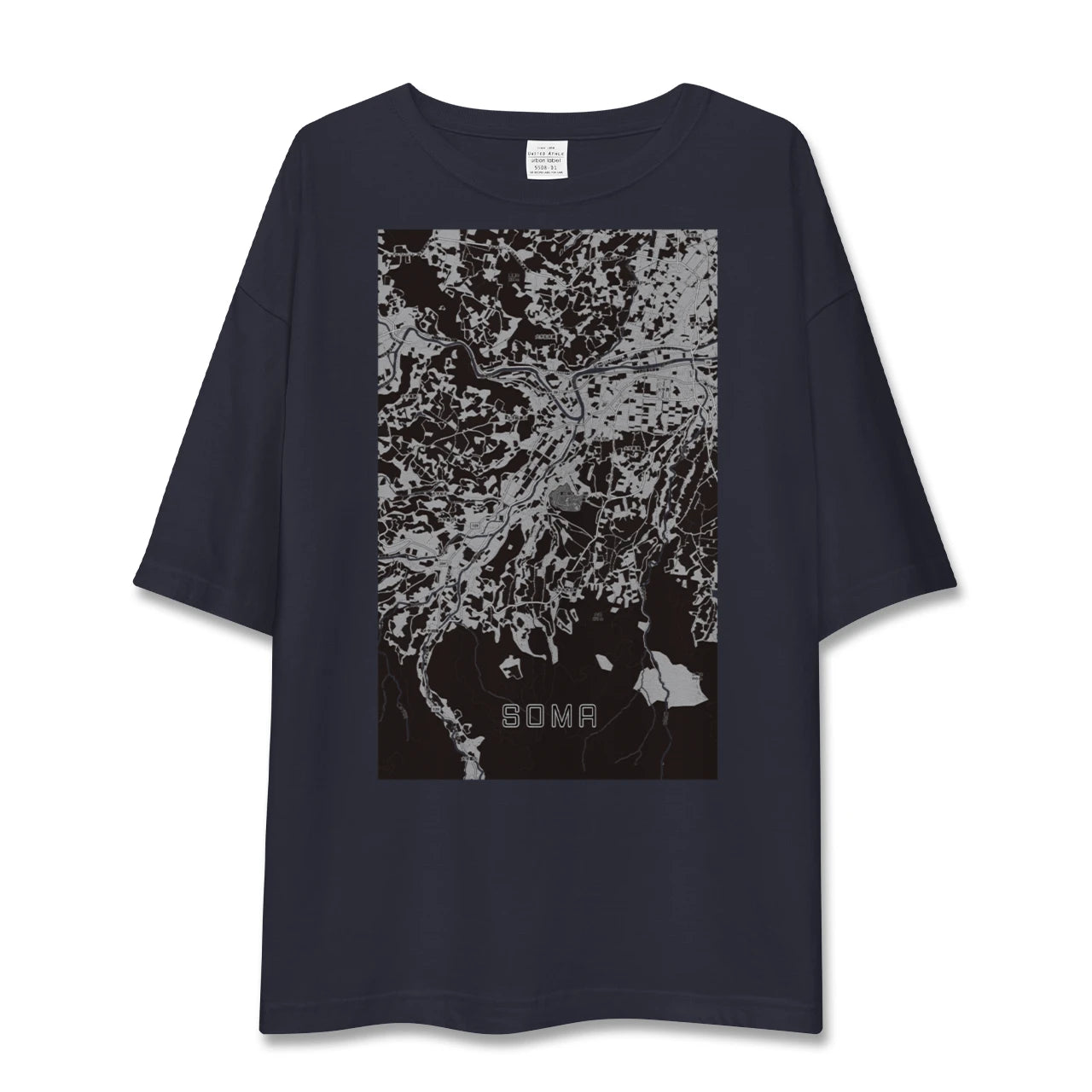 【相馬(青森県)(青森県)】地図柄ビッグシルエットTシャツ